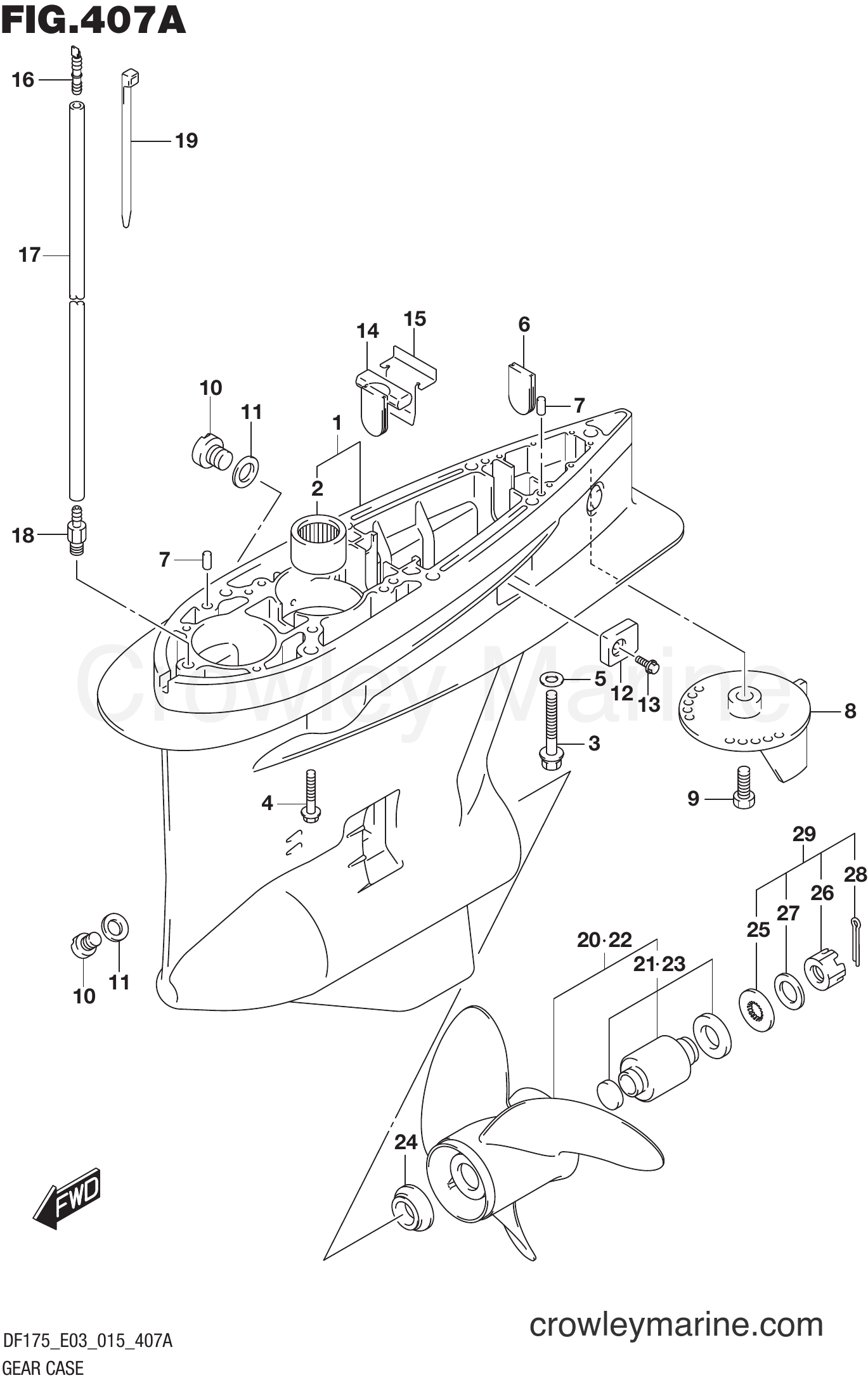 Suzuki Marine DF175Z 51001~ - GEAR CASE (DF150T E03)