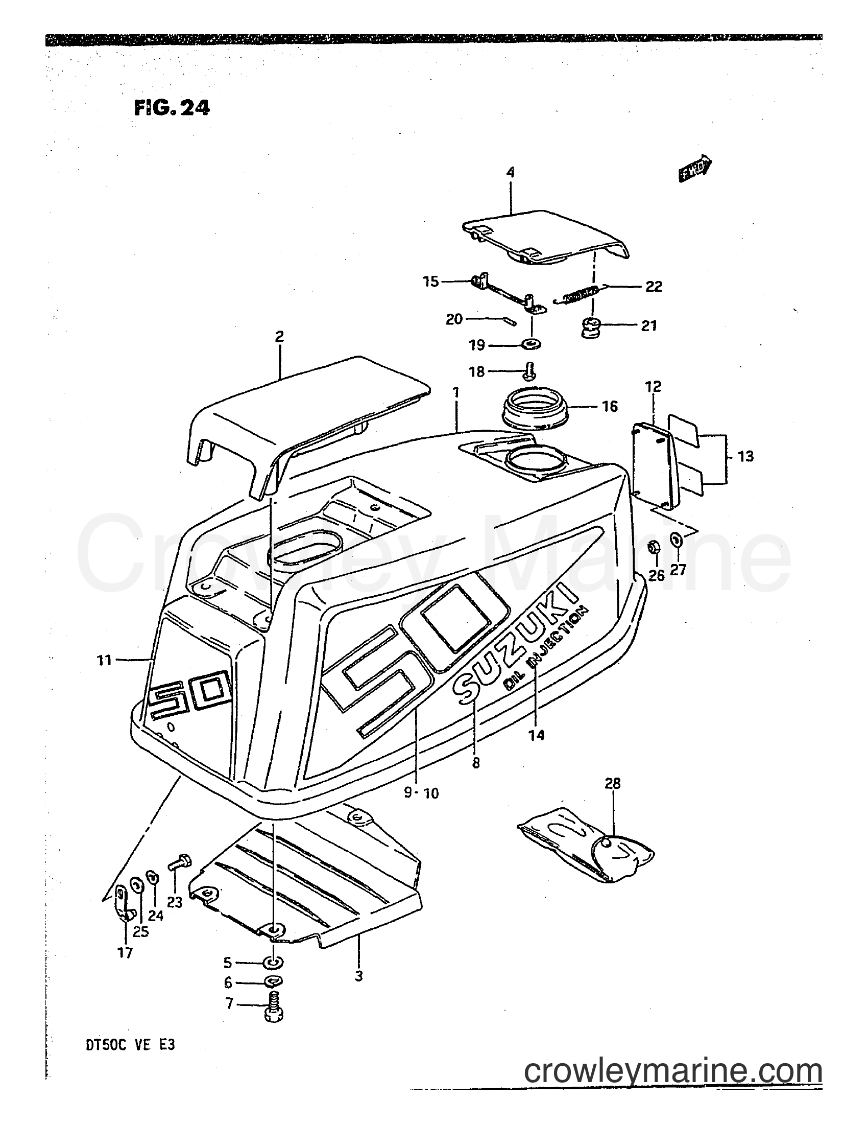Suzuki Marine DT50 - ENGINE COVER