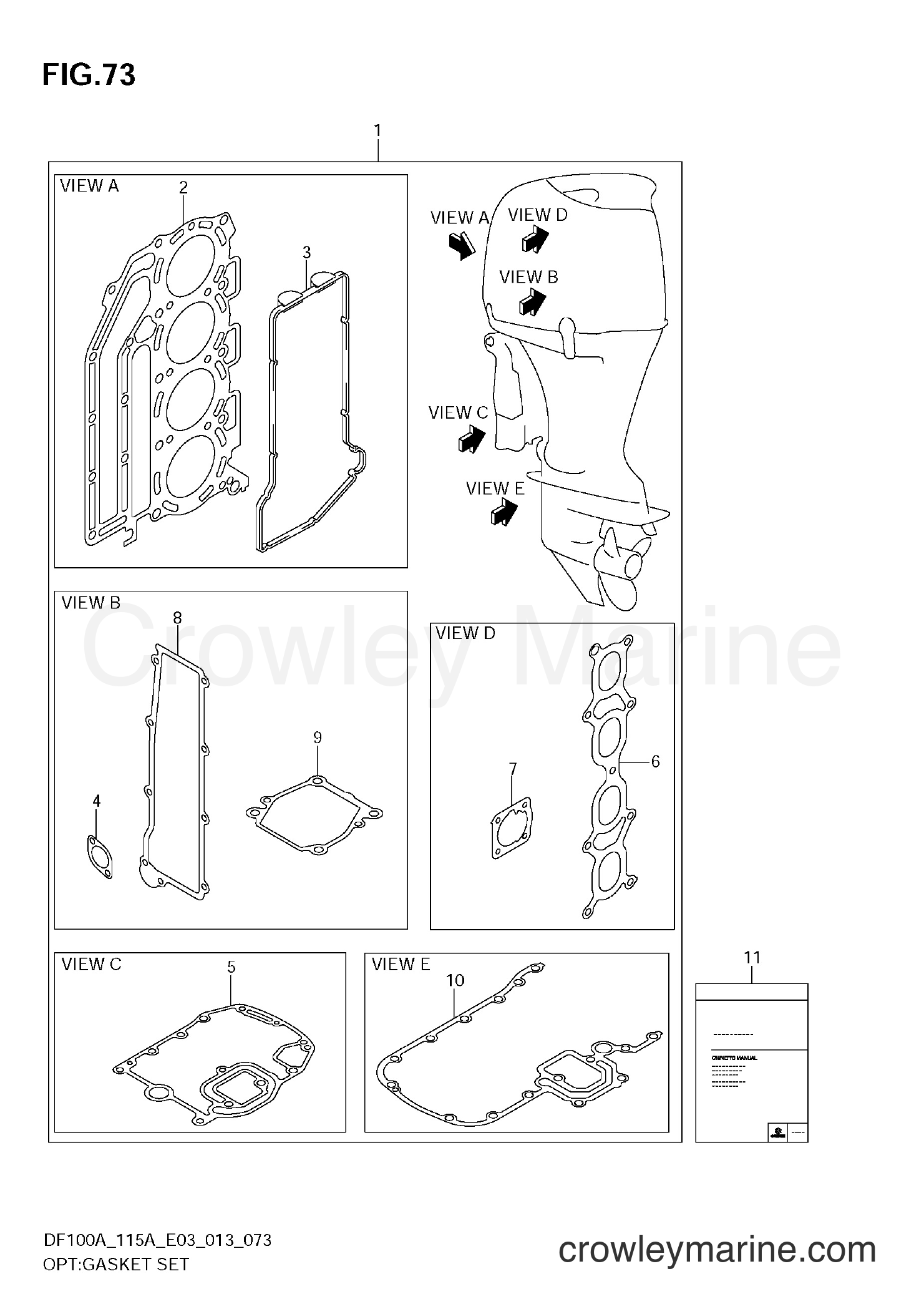 Suzuki Marine DF115A 310001~ - OPT:GASKET SET