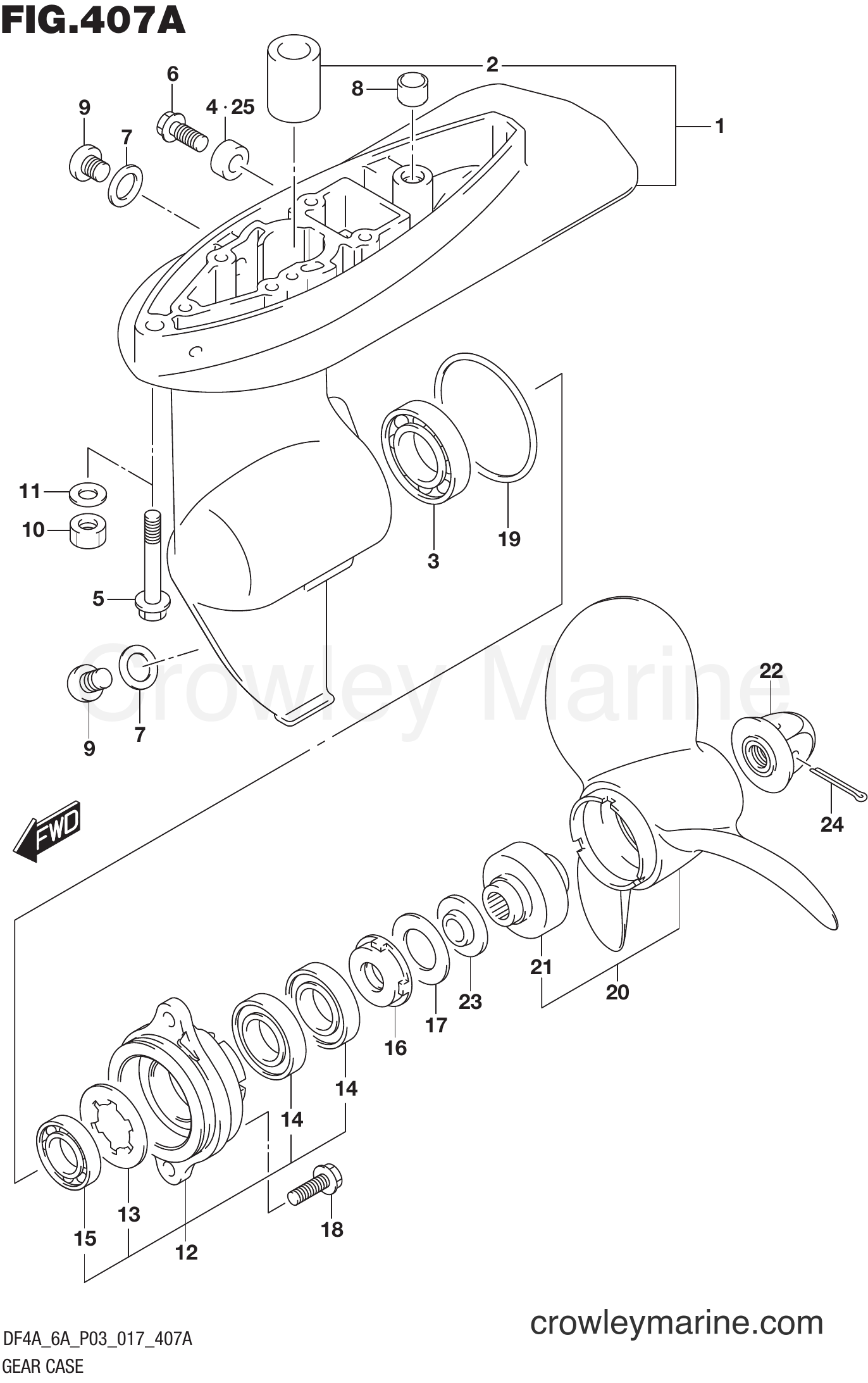 Suzuki Marine DF4A 710001~ - GEAR CASE