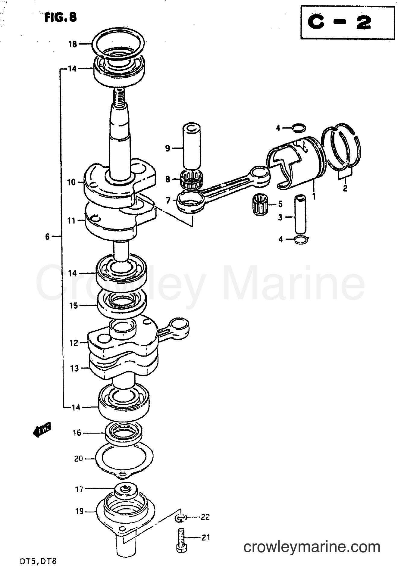 Suzuki Marine DT5W - DT5 CRANKSHAFT