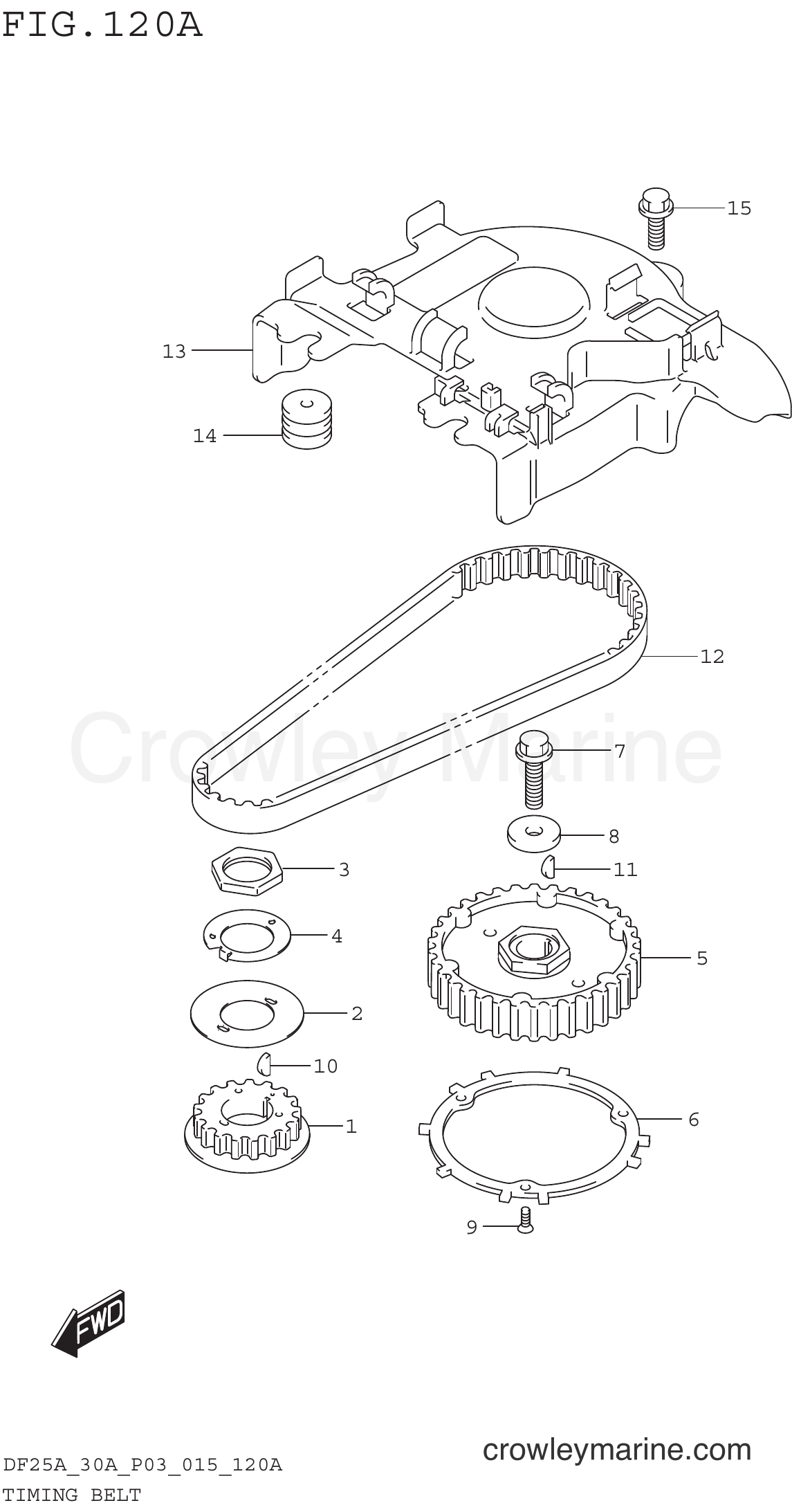 Suzuki Marine DF25AT 510001~ - TIMING BELT
