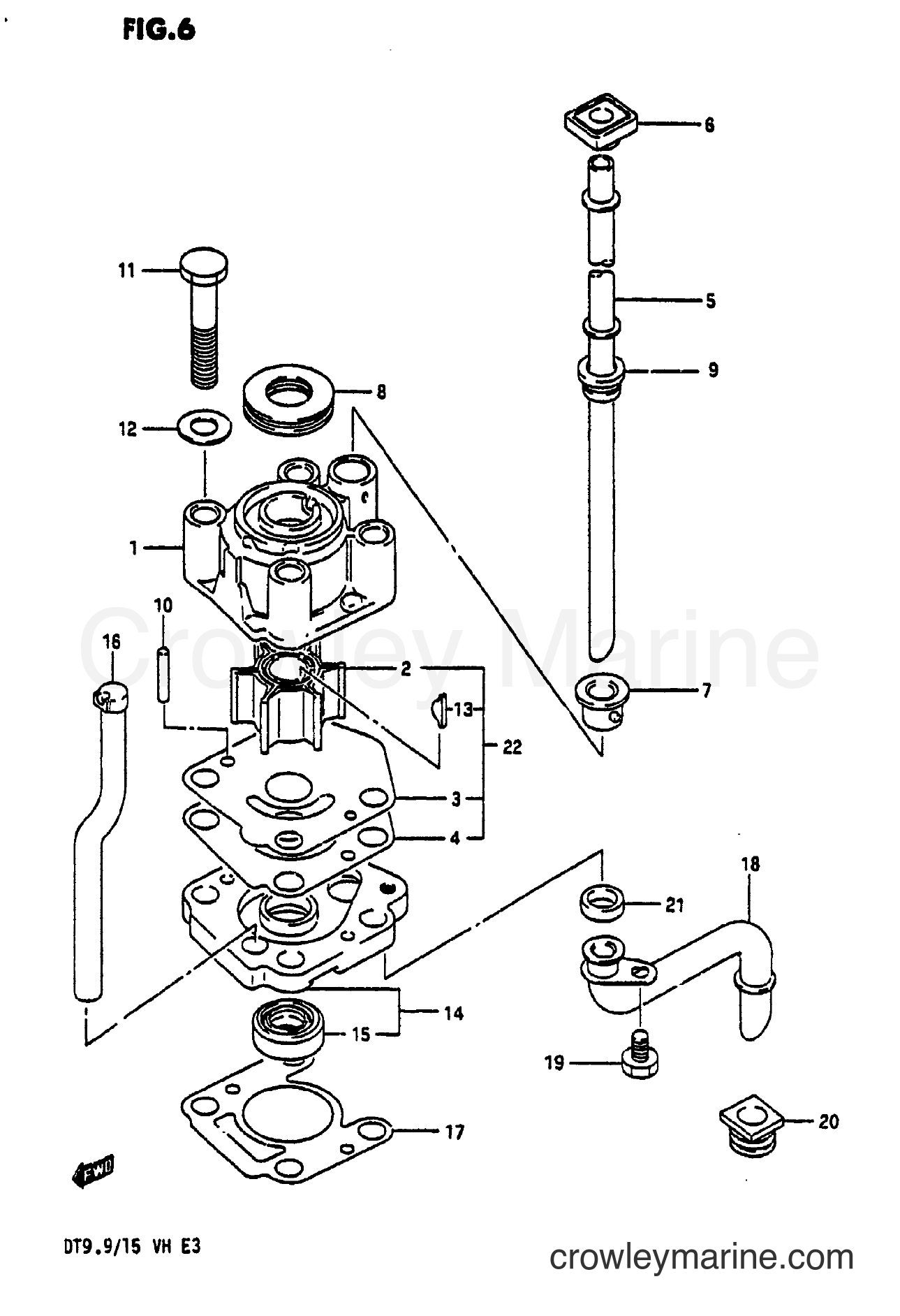 Suzuki Marine DT9.9 - WATER PUMP