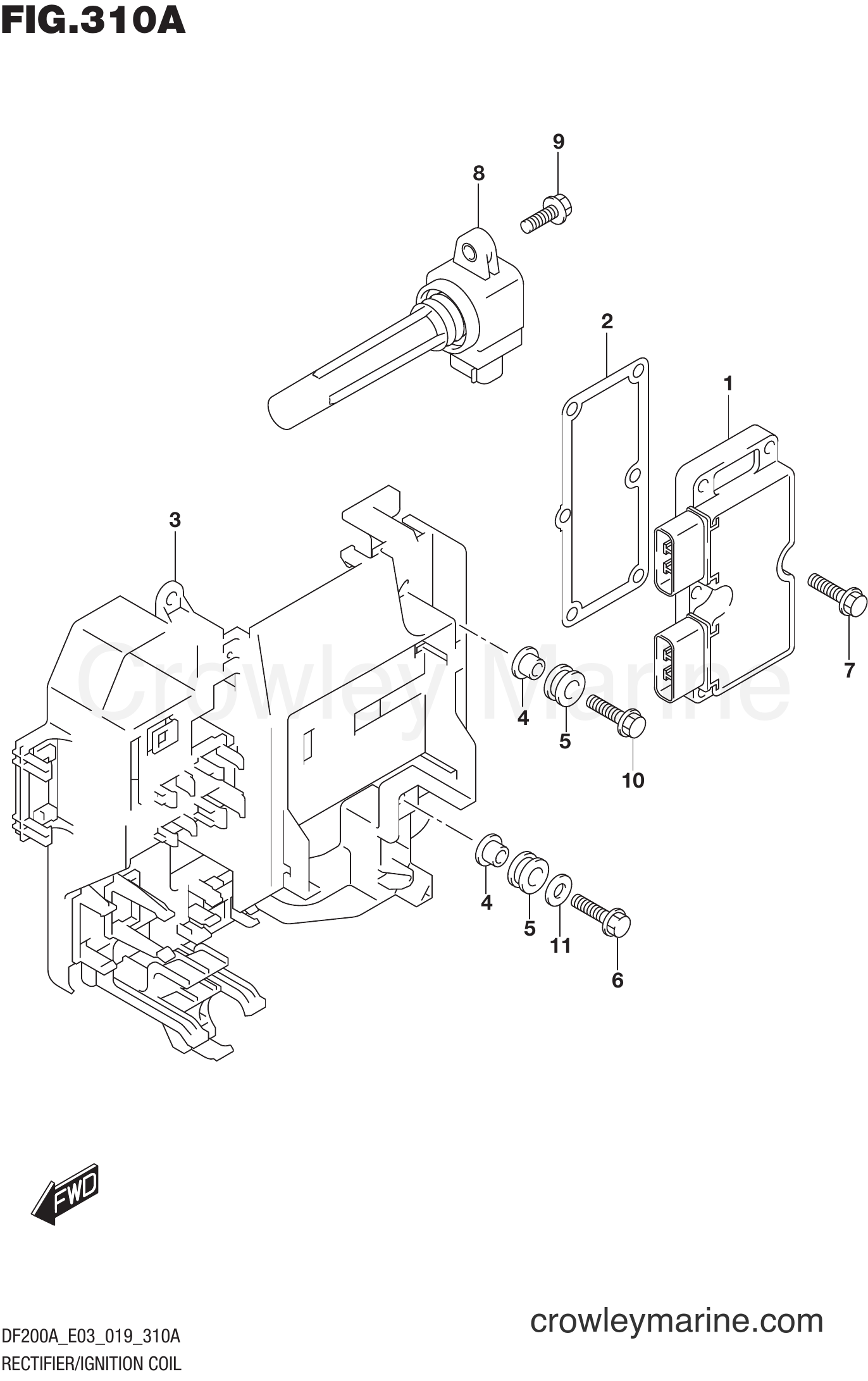 Suzuki Marine DF175AZ 910001~ - RECTIFIER/IGNITION COIL