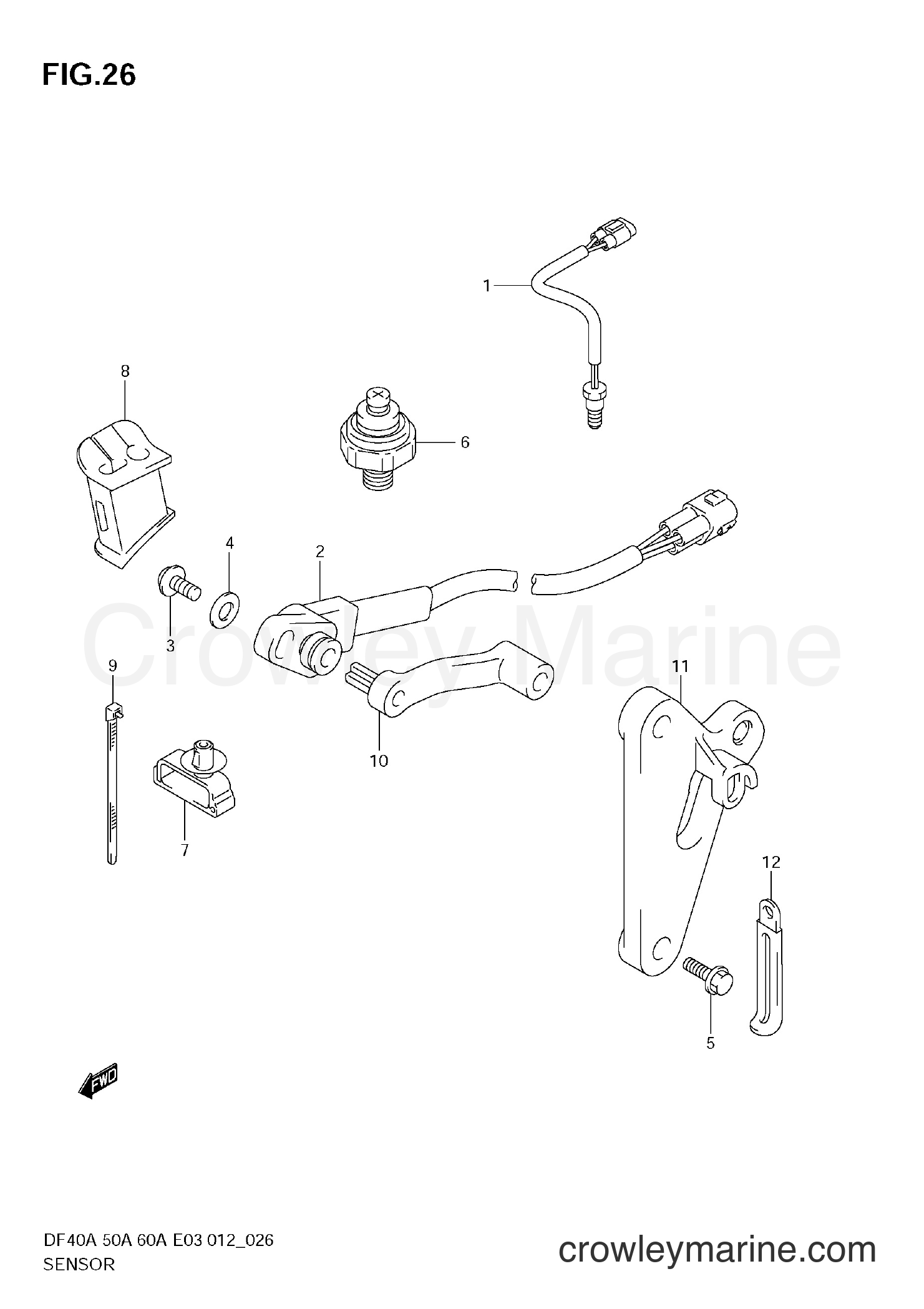 Suzuki Marine DF50A 210001~ - SENSOR (DF40A E3)