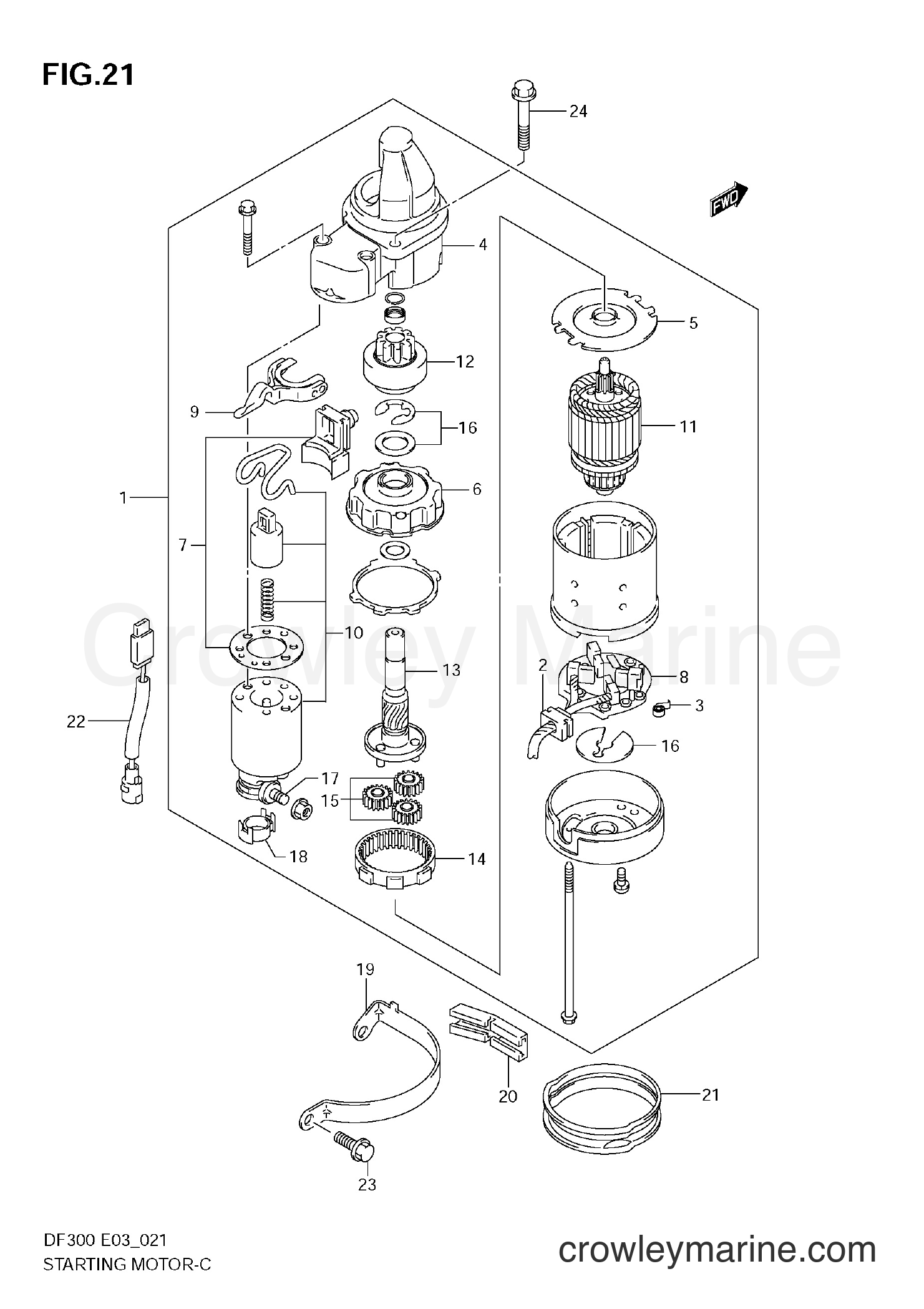 Suzuki Marine DF300 - STARTING MOTOR