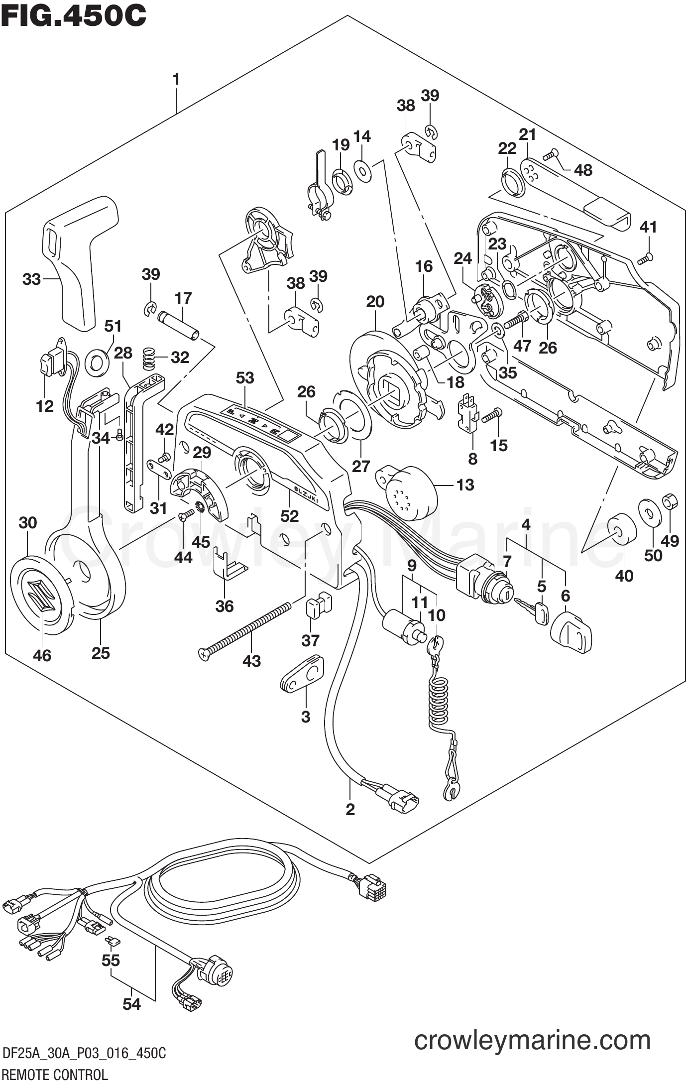 Suzuki Marine DF30A 610001~ - REMOTE CONTROL (DF30AT P03)