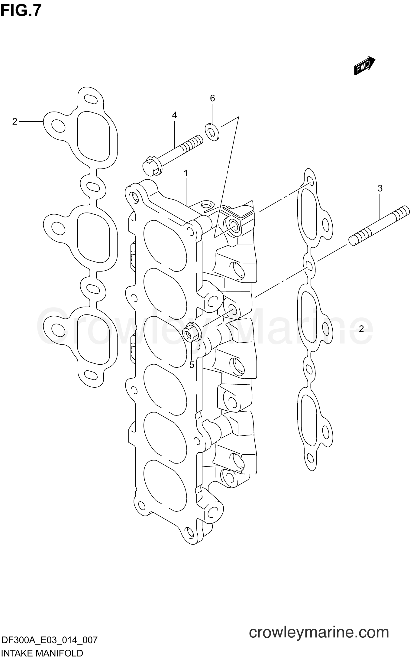 Suzuki Marine DF300AP 410001~ - INTAKE MANIFOLD