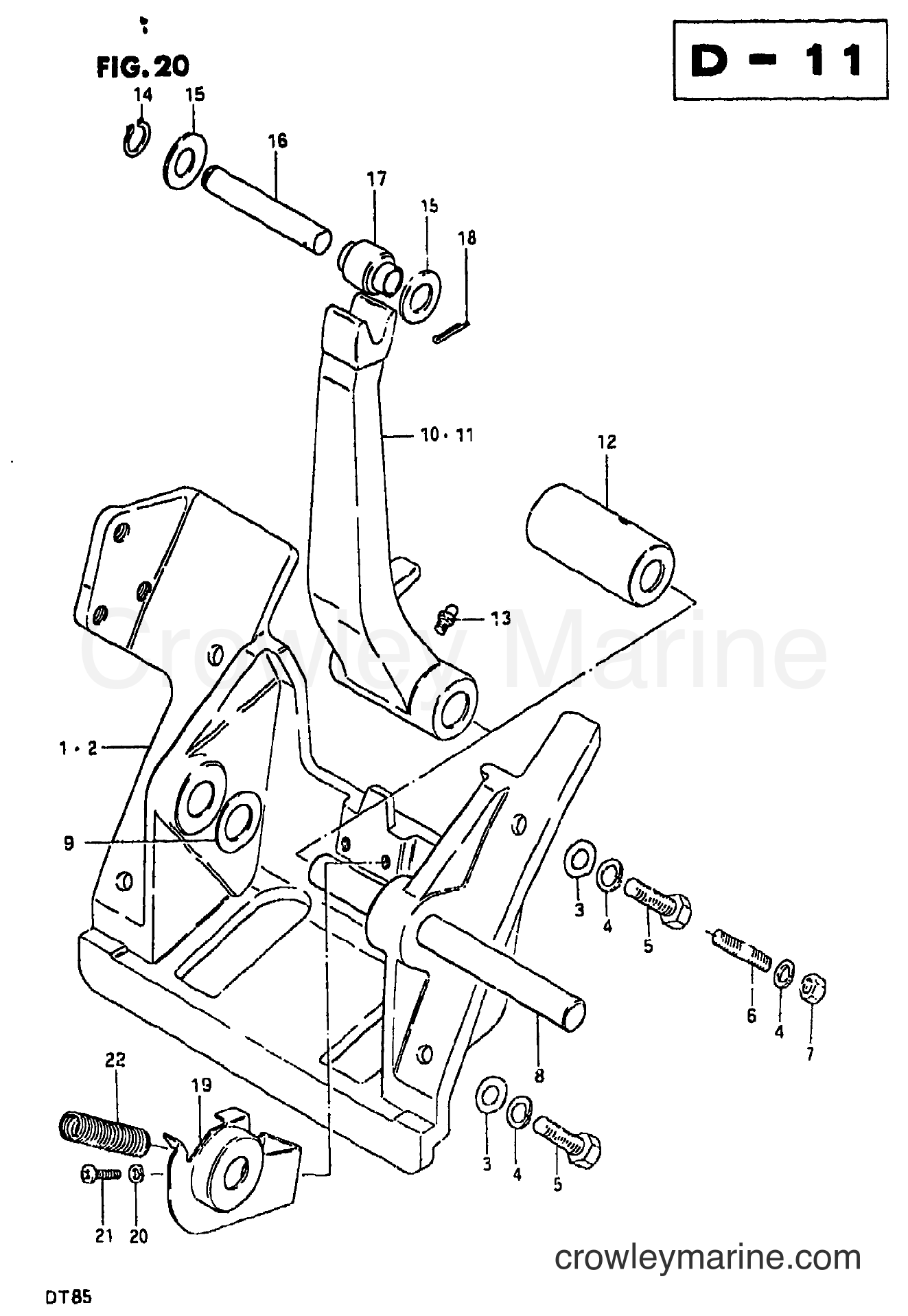 Suzuki Marine DT85 - CYLINDER SUPPORT
