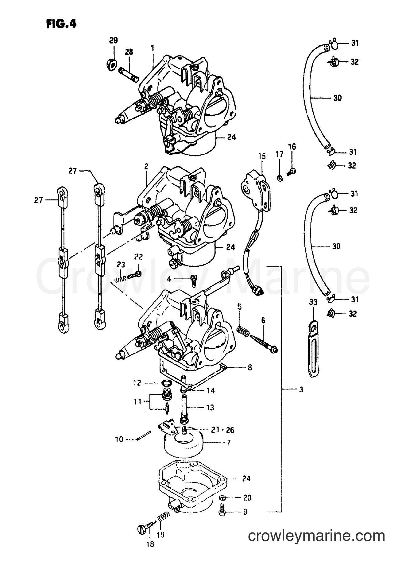 CARBURETOR (DT55) - 1995 Two-Stroke Outboard 65 DT65 | Crowley Marine