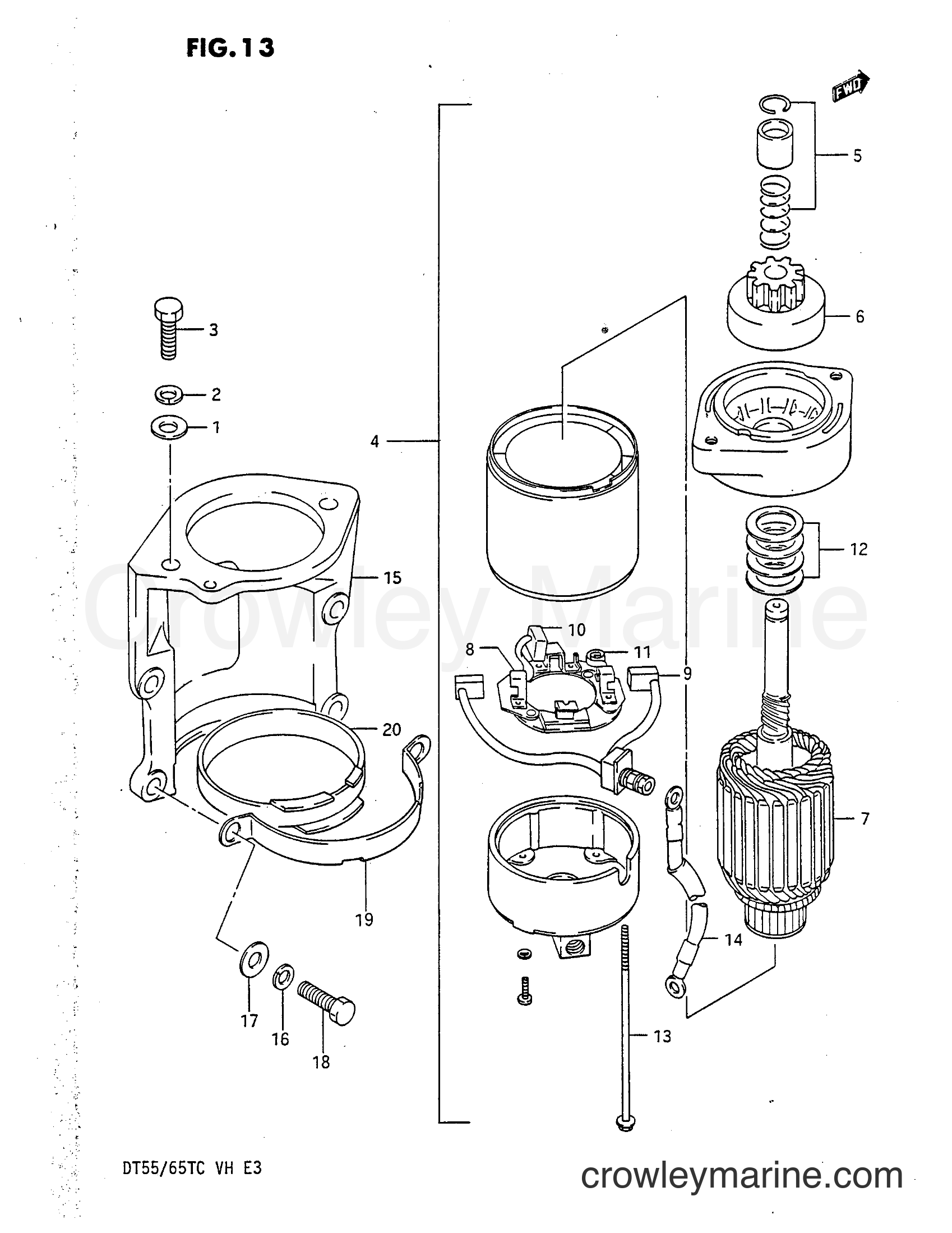 Suzuki Marine DT55 - STARTING MOTOR