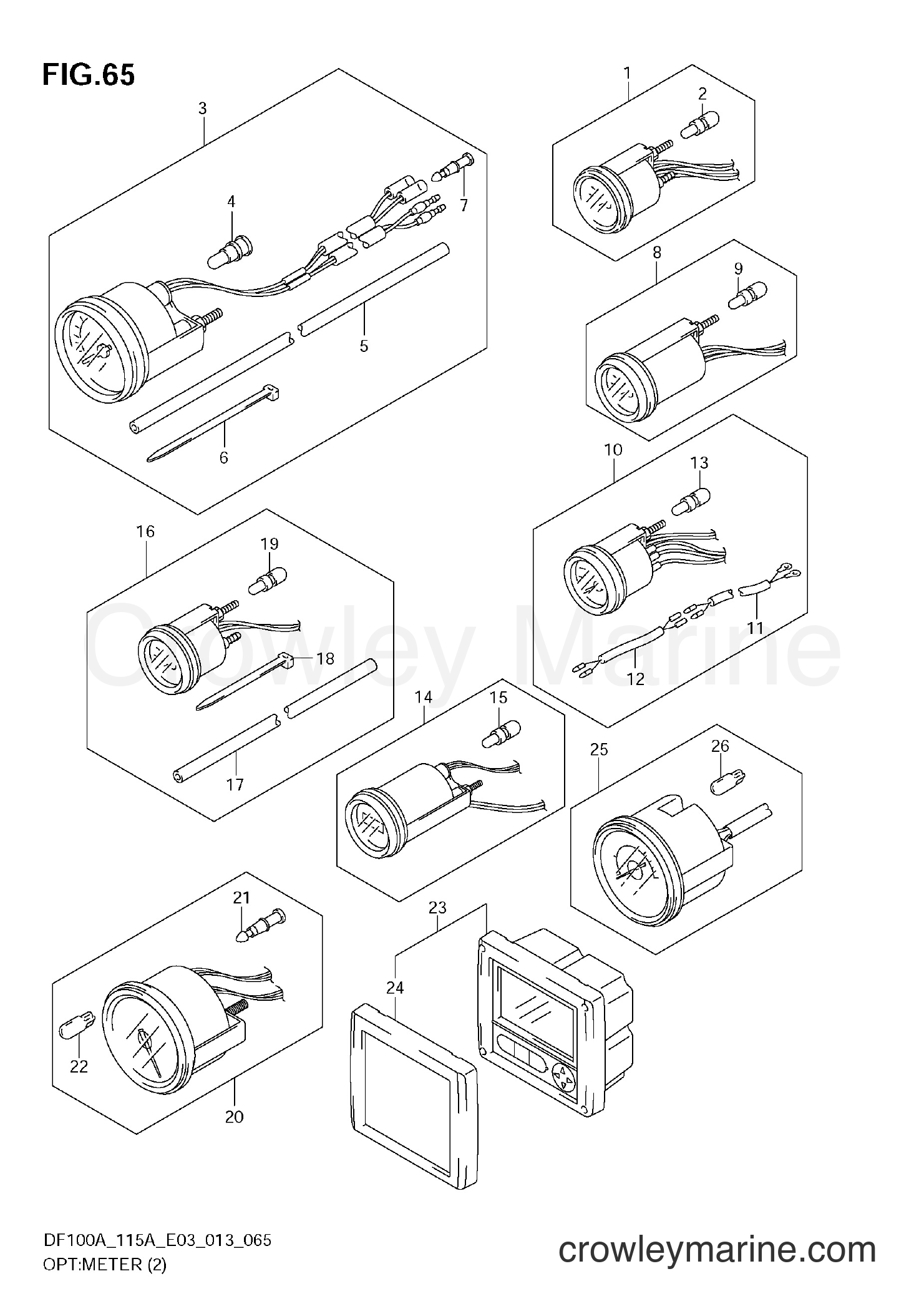 Suzuki Marine DF100A 310001~ - OPT:METER (2)