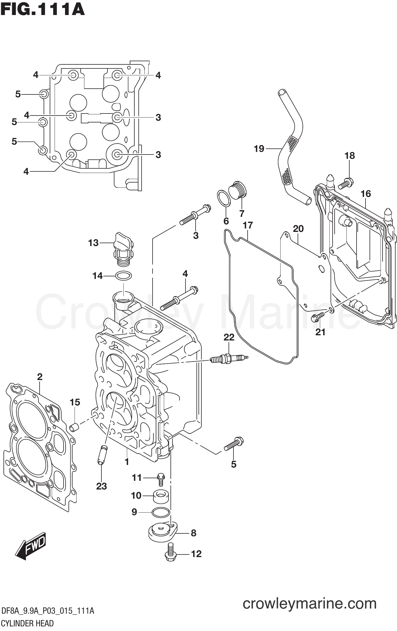 Suzuki Marine DF8A 510001~ - CYLINDER HEAD