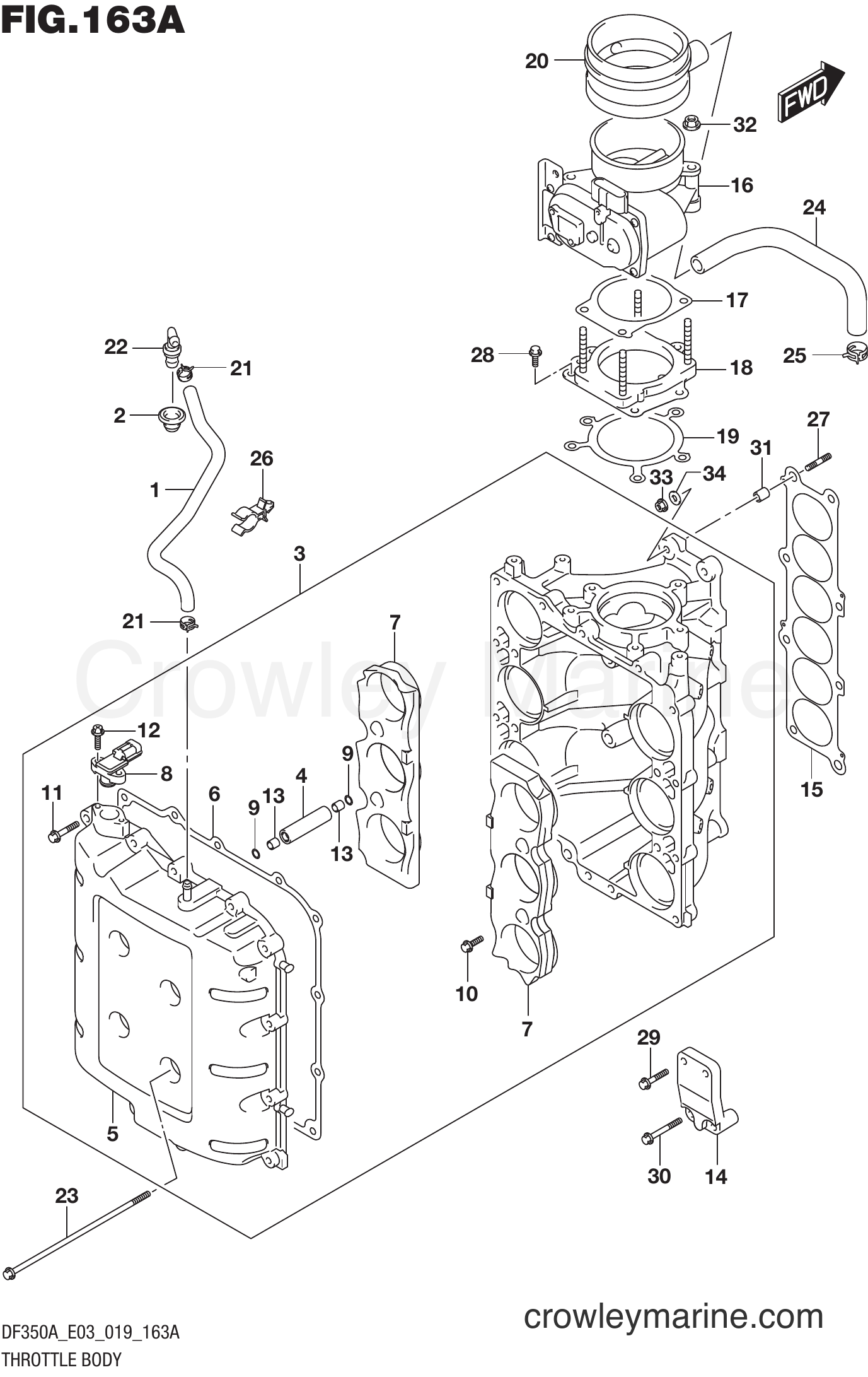 Suzuki Marine DF350A 910001~ - THROTTLE BODY