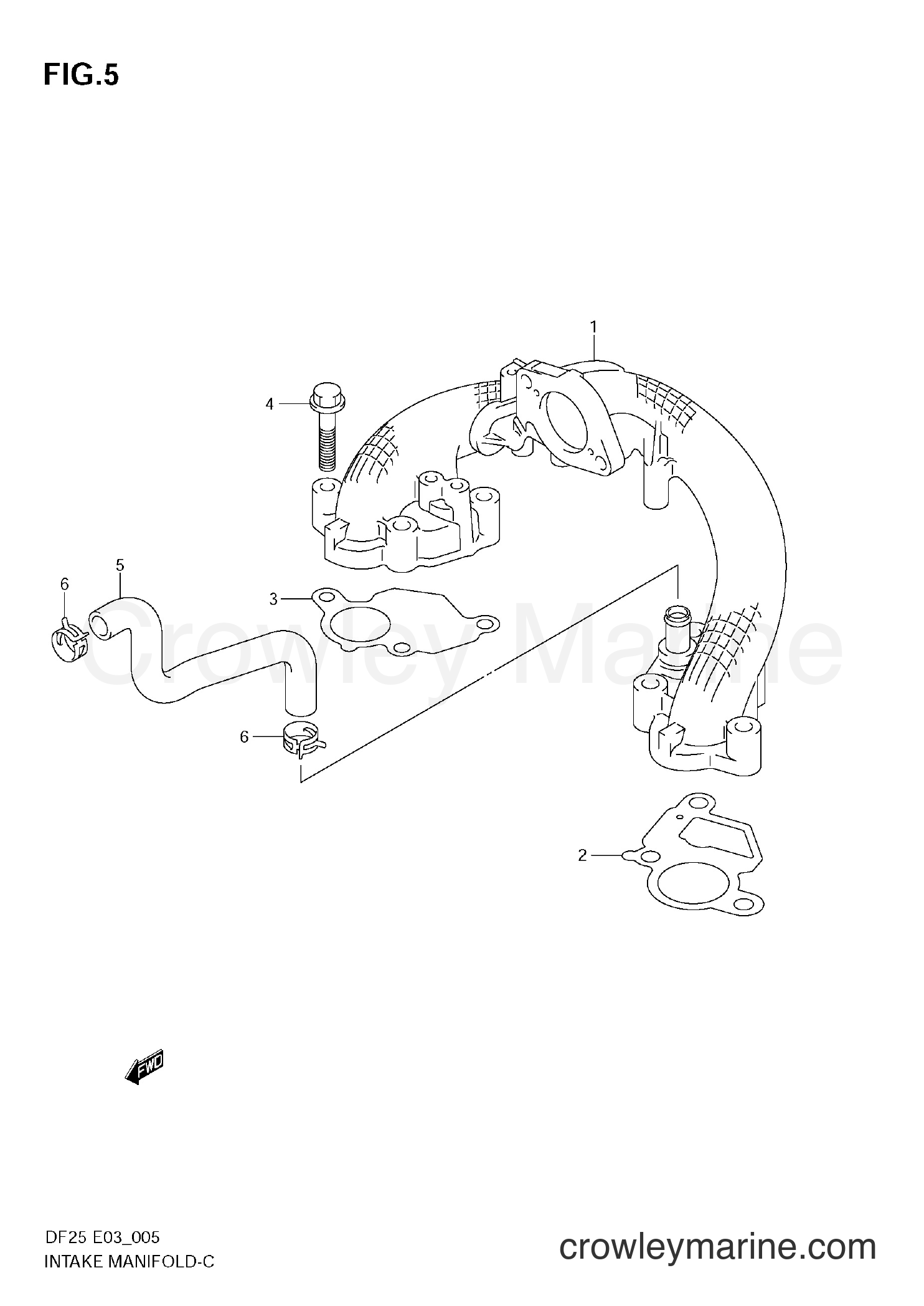 Suzuki Marine DF25 - INTAKE MANIFOLD