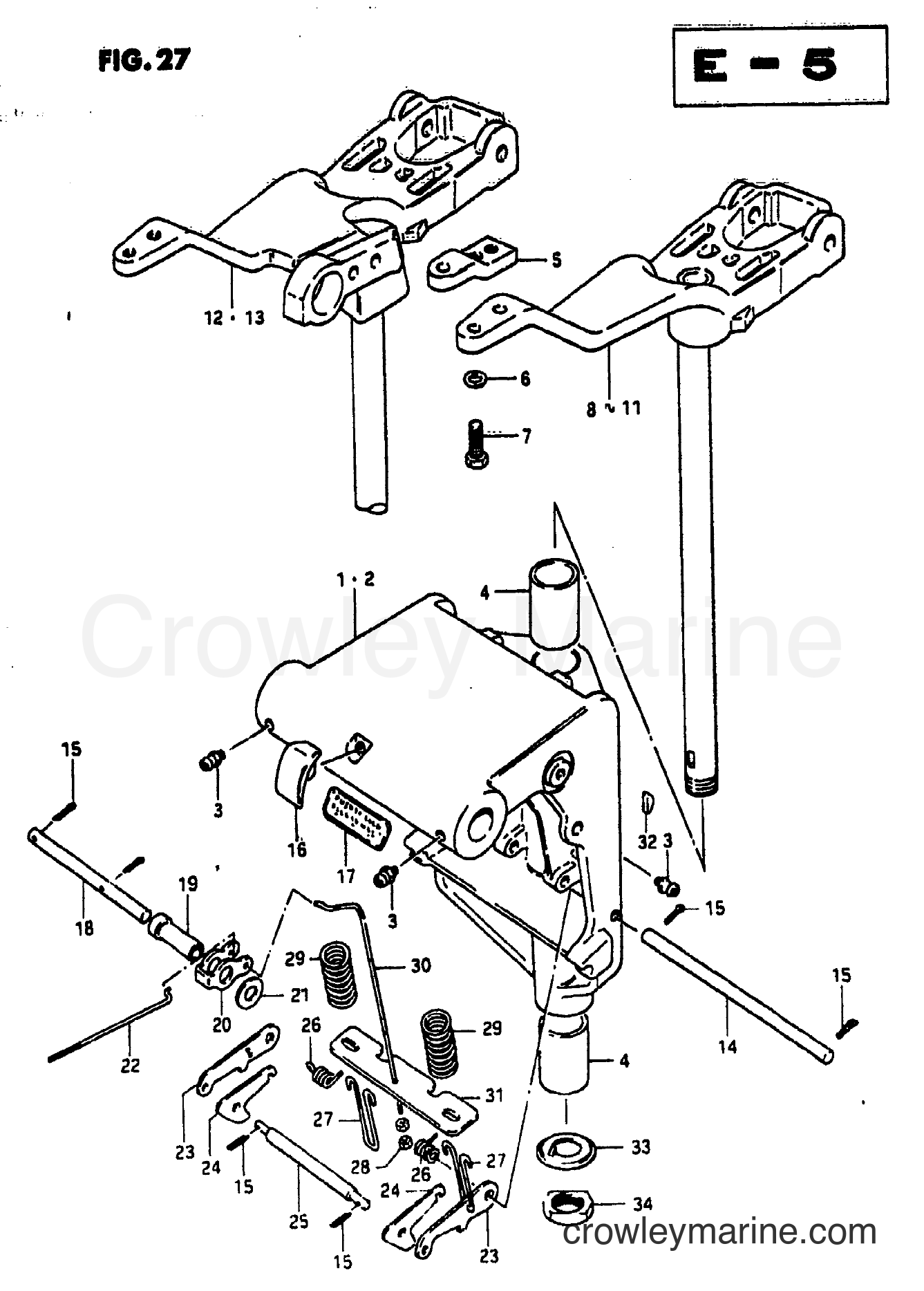 Suzuki Marine DT50 - SWIVEL BRACKET