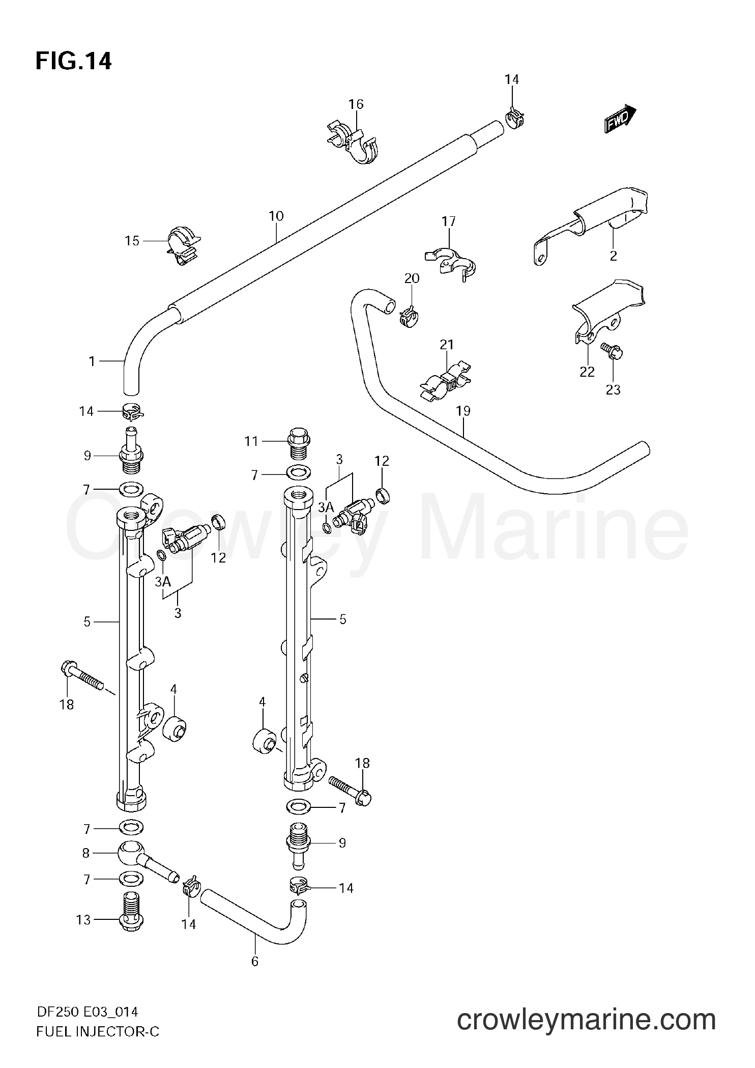 Suzuki Marine DF250S - FUEL INJECTOR