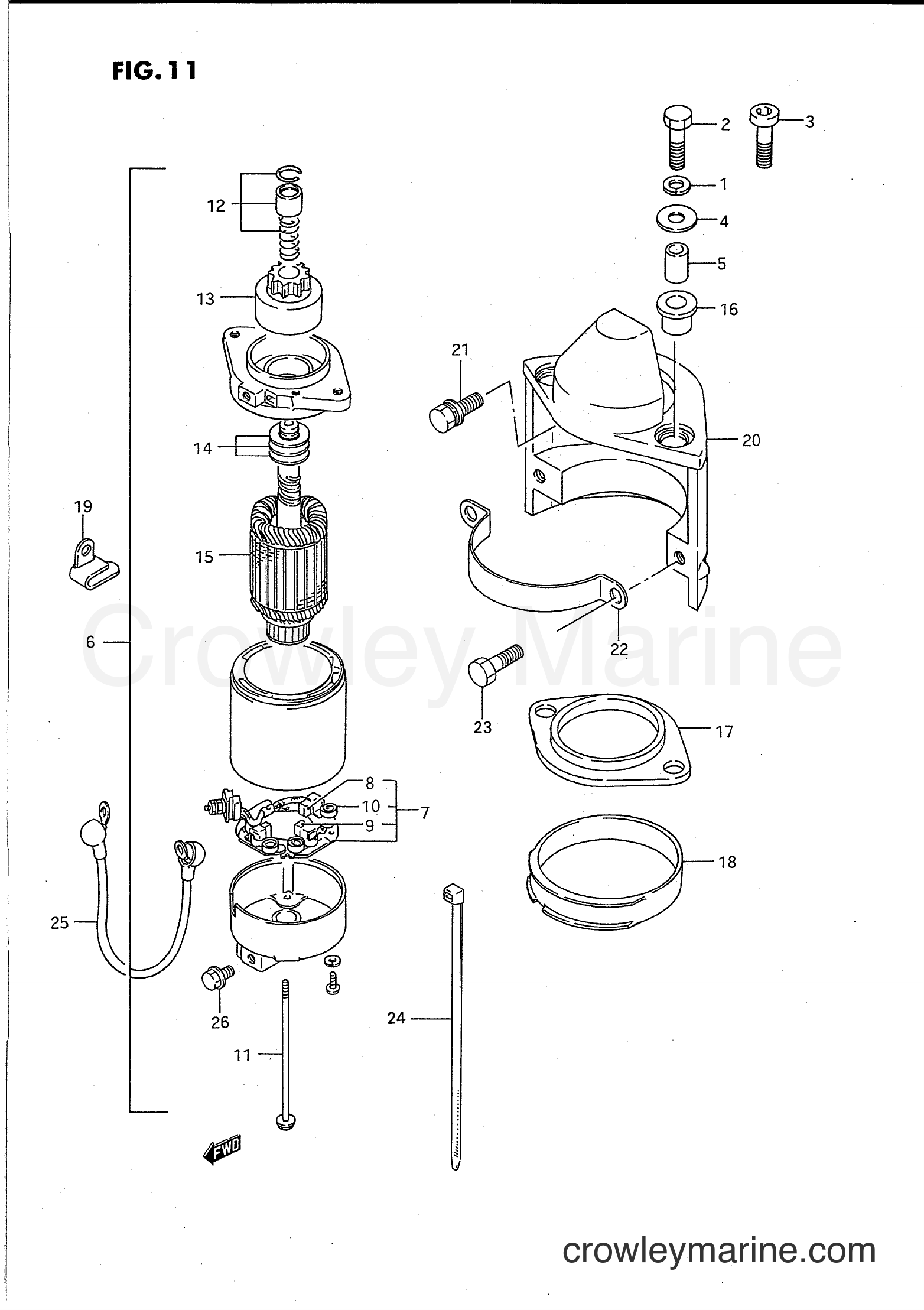 Suzuki Marine PU140 - STARTING MOTOR