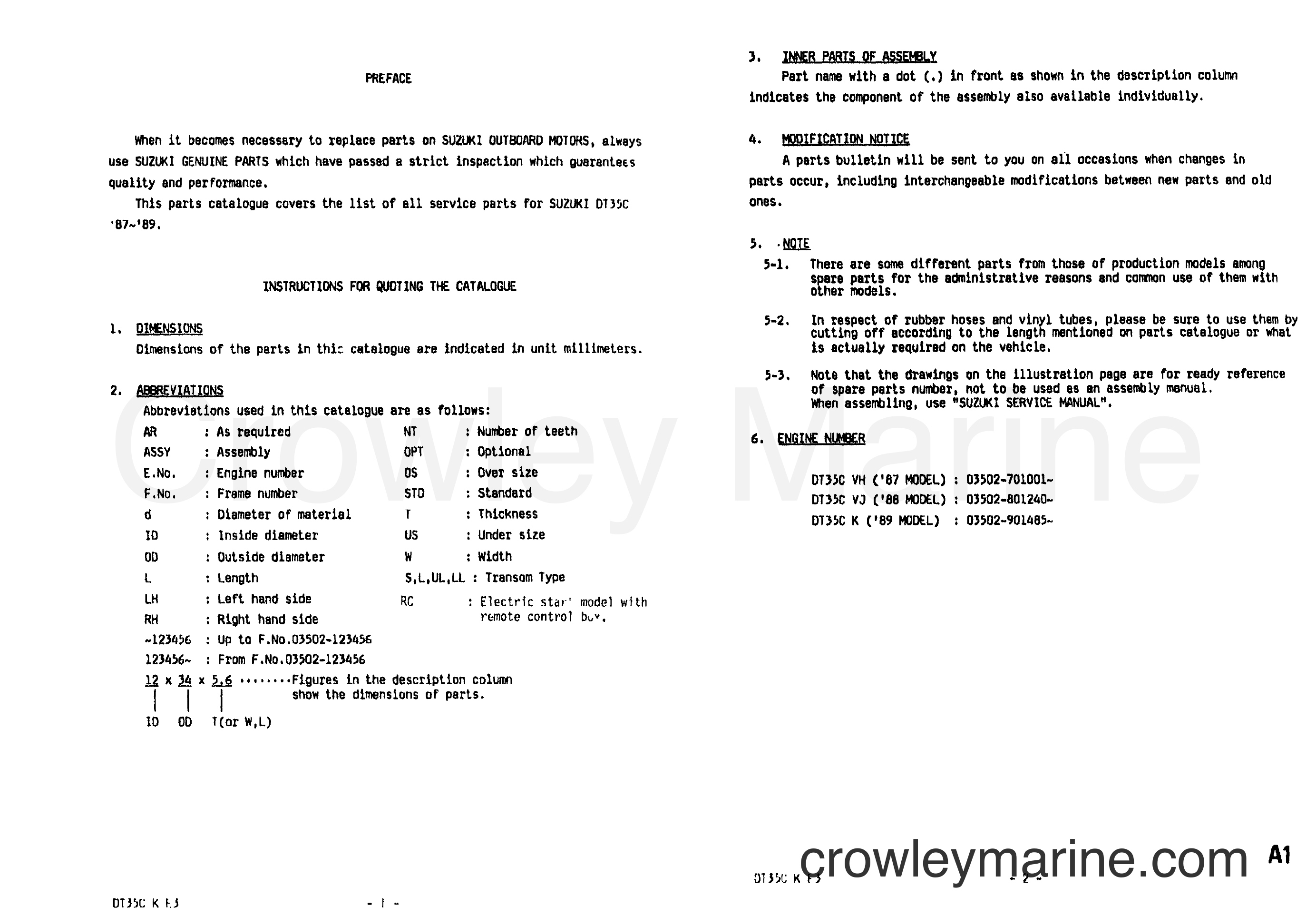 Suzuki Marine DT35 - PREFACE