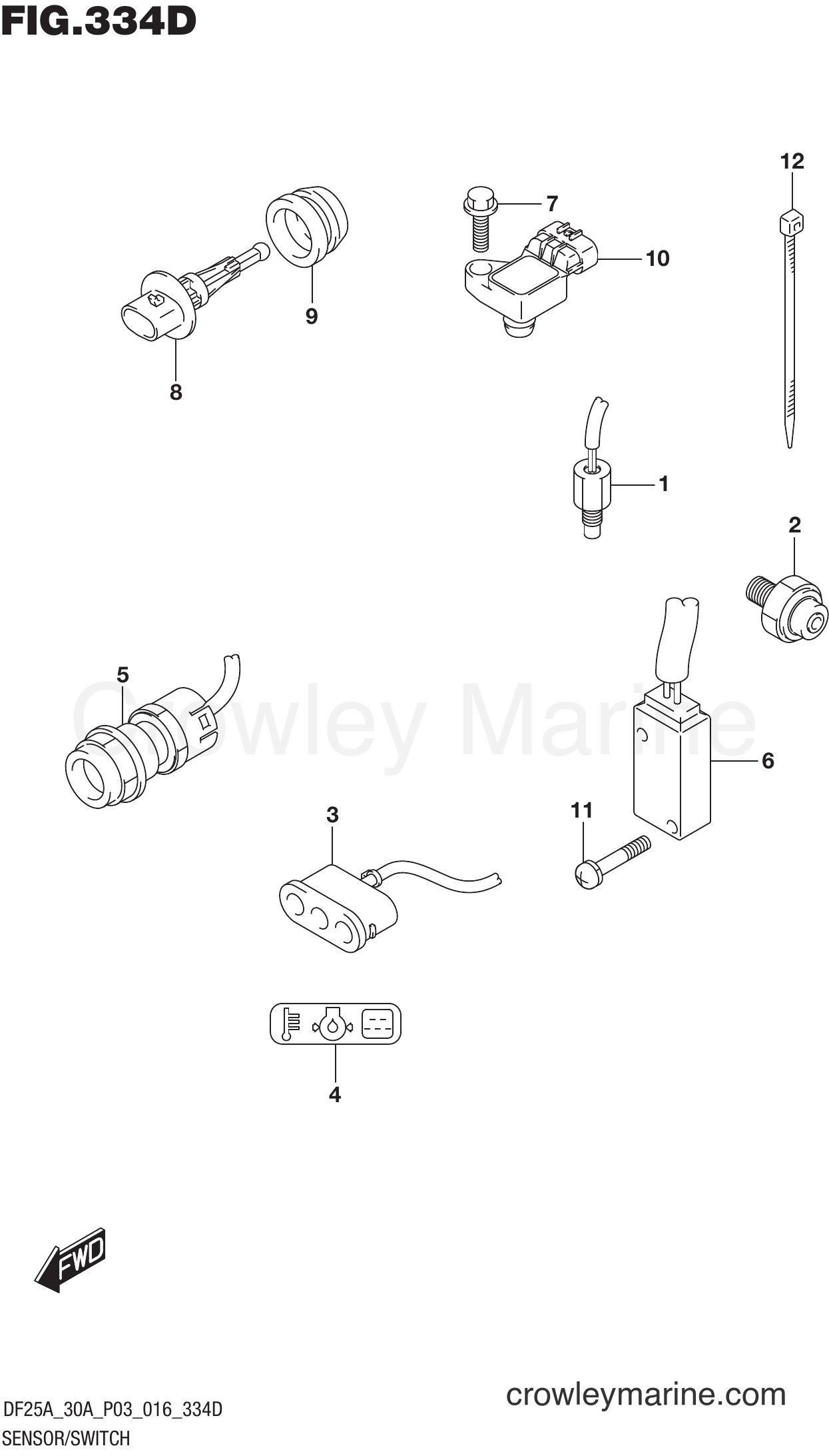Suzuki Marine DF25A 610001~ - SENSOR/SWITCH (DF25ATH P03)