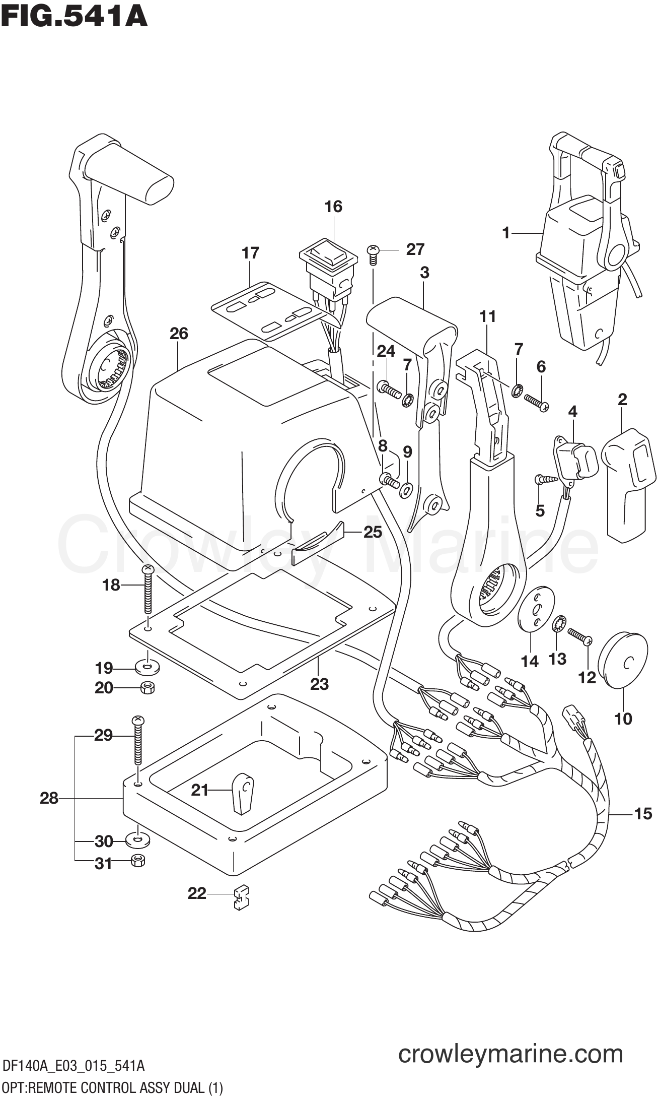 Suzuki Marine DF140AZ 510001~ - OPT:REMOTE CONTROL ASSY DUAL (1)