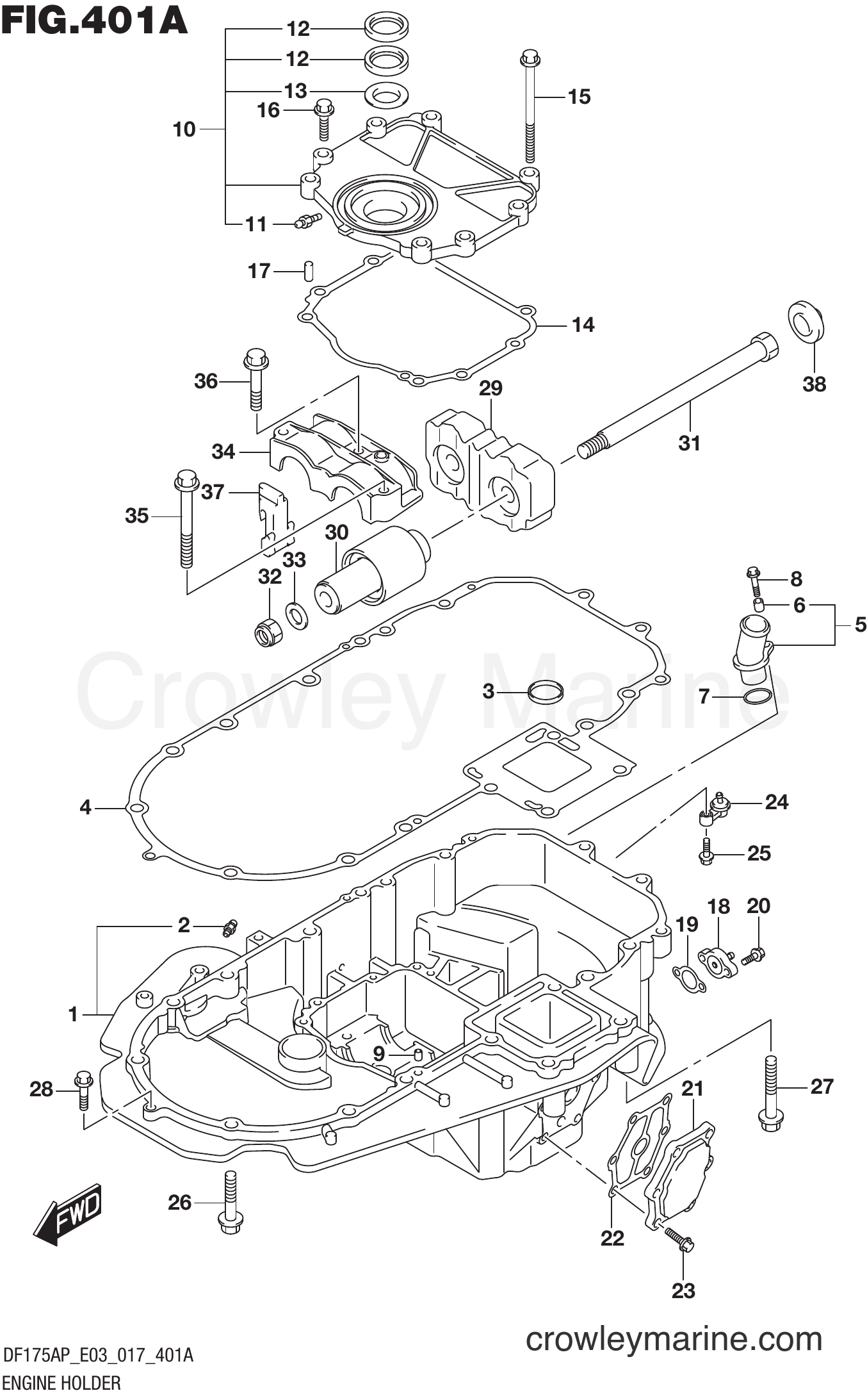 Suzuki Marine DF175AP 710001~ - ENGINE HOLDER
