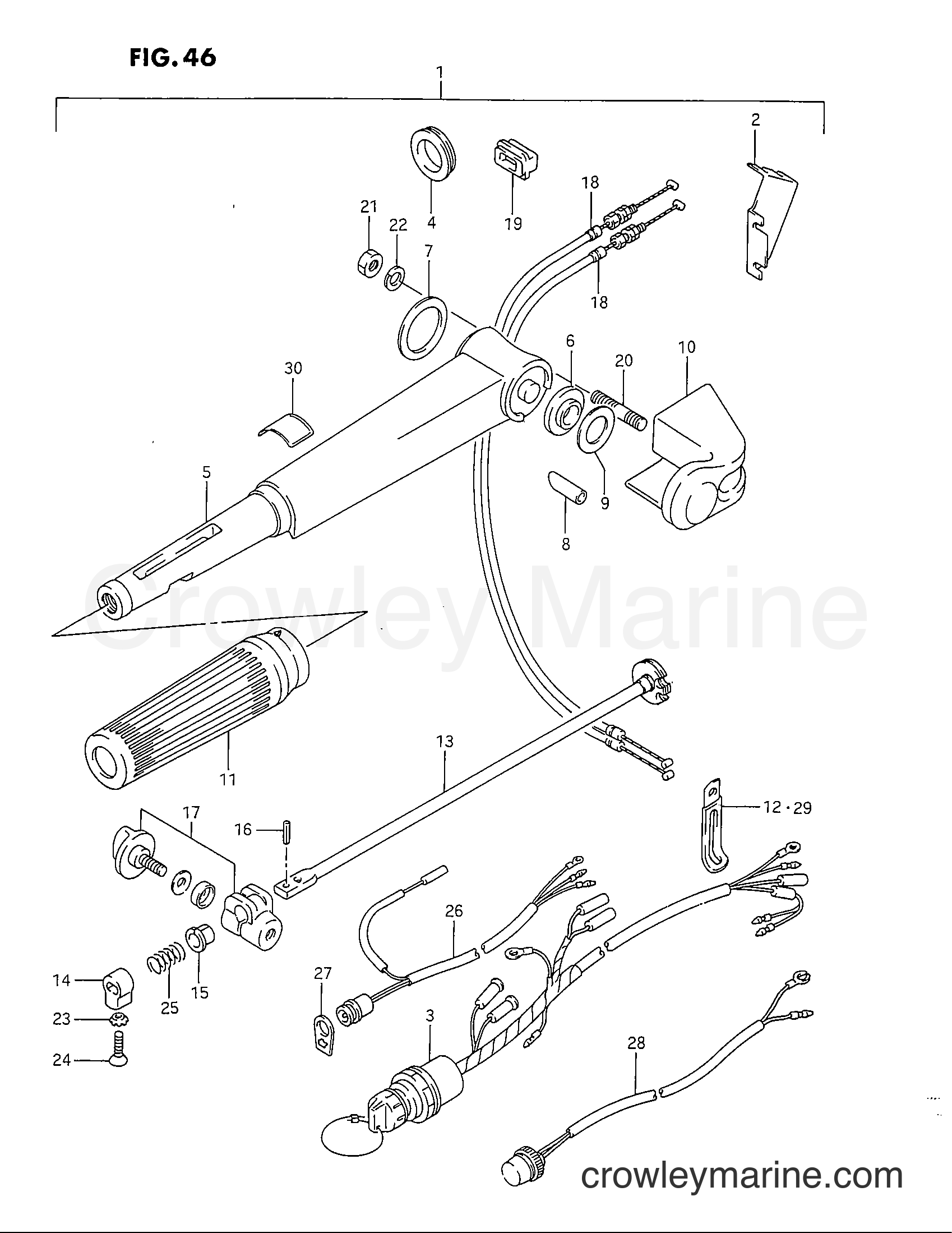 Suzuki Marine DT40C - TILLER HANDLE