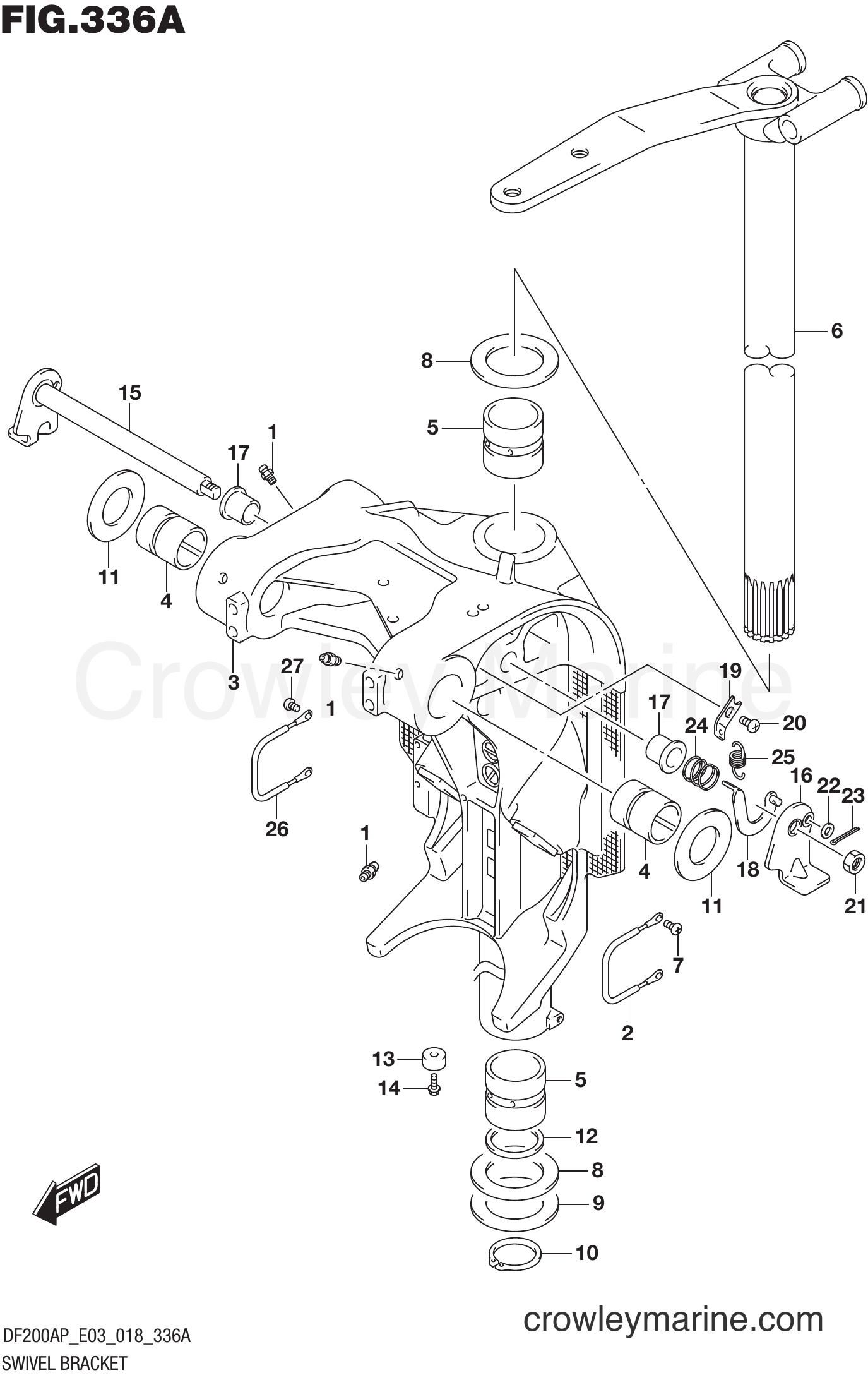 Suzuki Marine DF175AP 810001~ - SWIVEL BRACKET