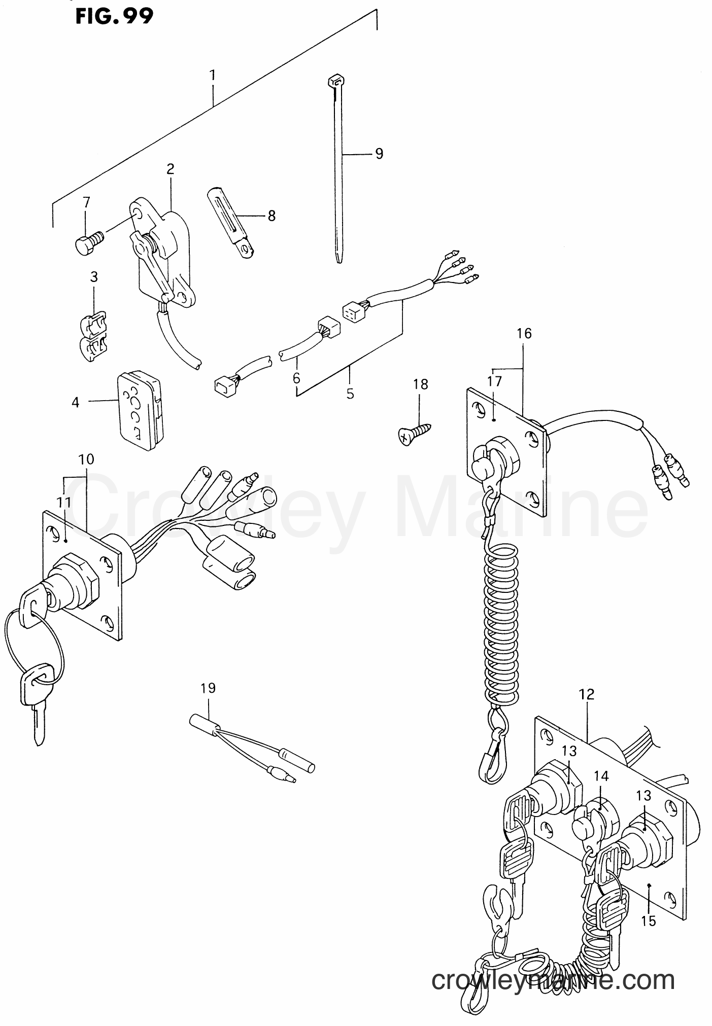 Suzuki Marine DT200 - OPT:PANEL SWITCH