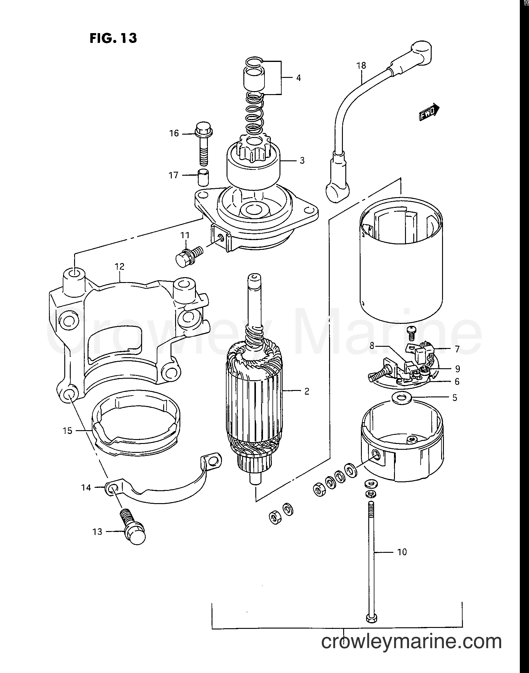 Suzuki Marine DT30C - Starting Motor