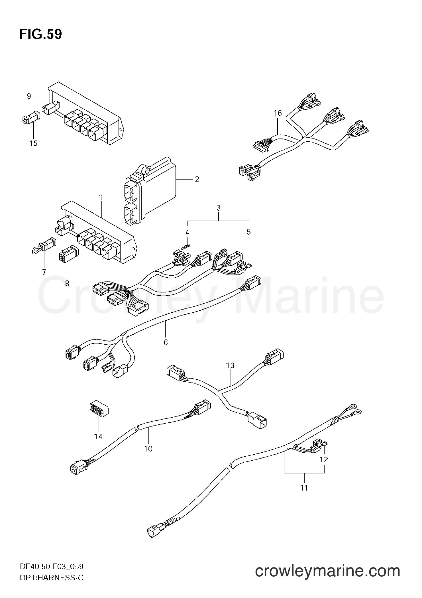 Suzuki Marine DF40 - OPT:HARNESS (MODEL:08~)