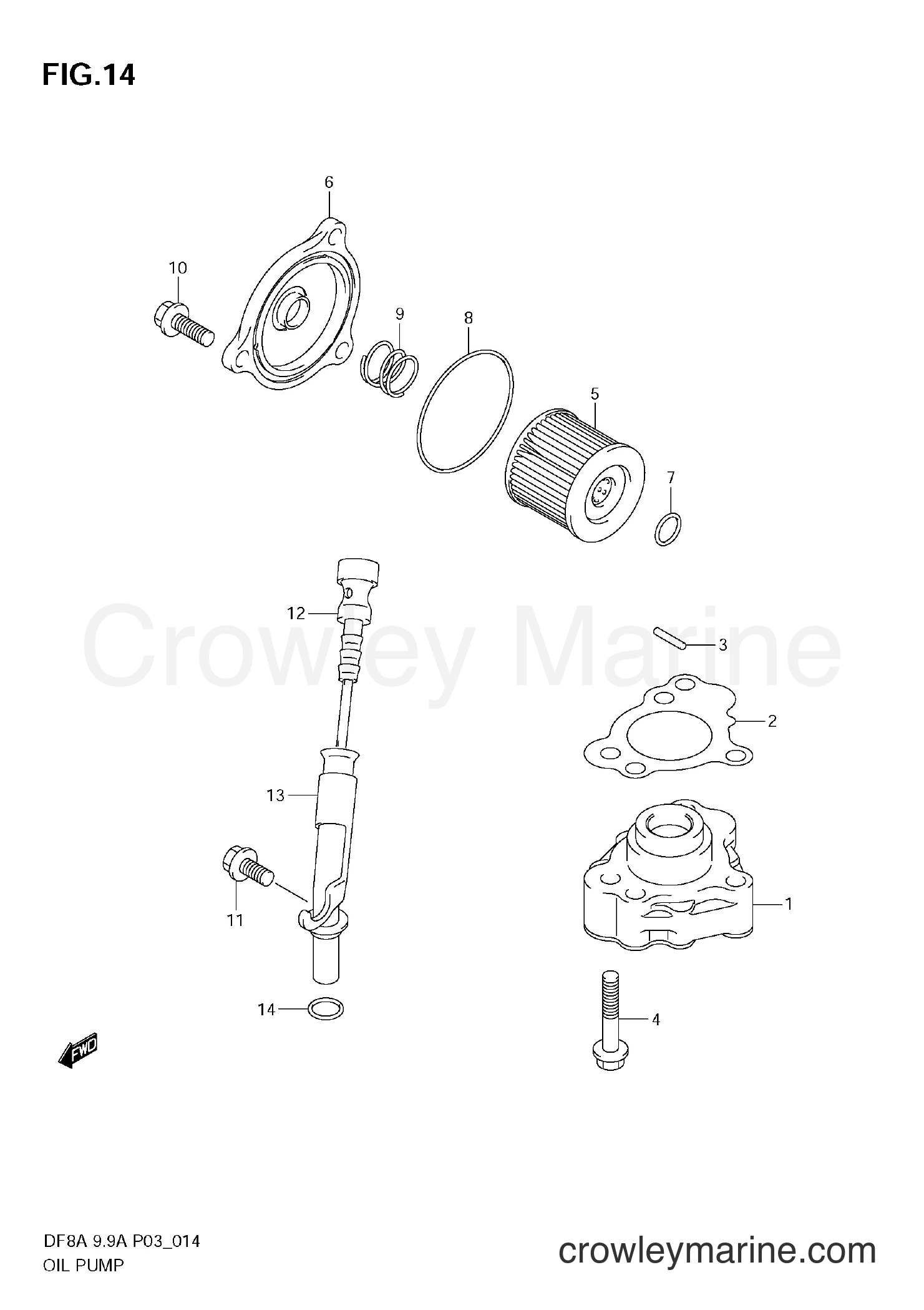 Suzuki Marine DF9.9A - OIL PUMP
