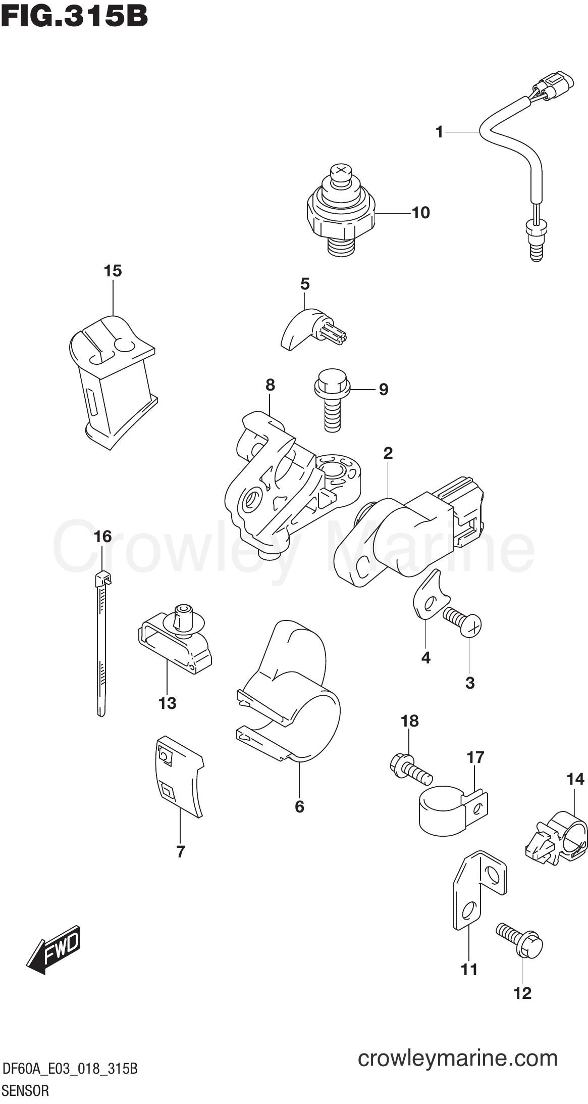 Suzuki Marine DF60AVT 810001~ - SENSOR (DF60A)(DF50AVT)(DF60AVT)