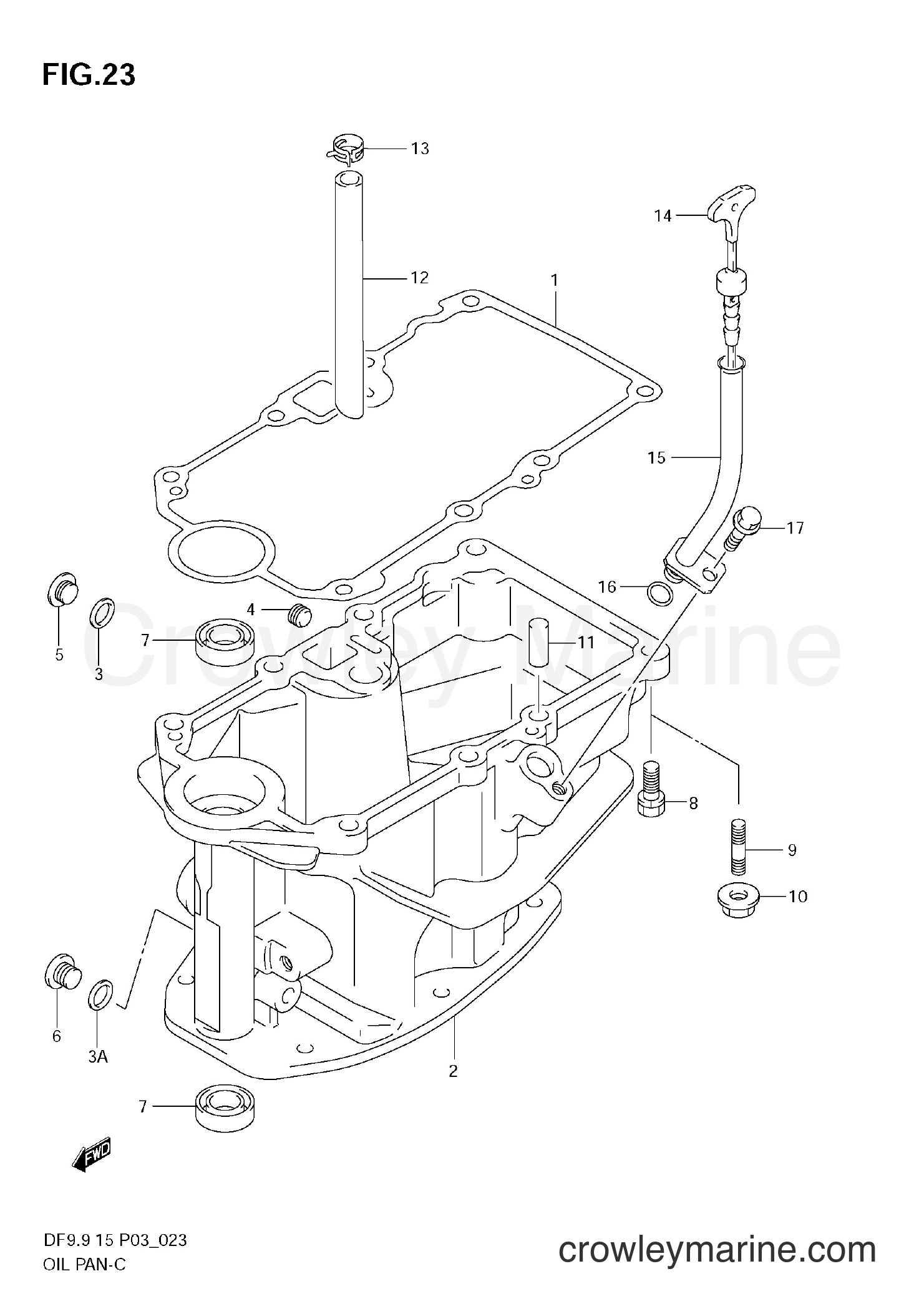 Suzuki Marine DF15 - OIL PAN