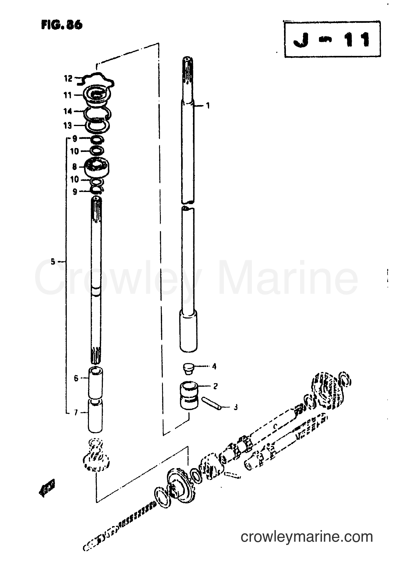 Suzuki Marine DT4 - DRIVESHAFT (UL TYPE)