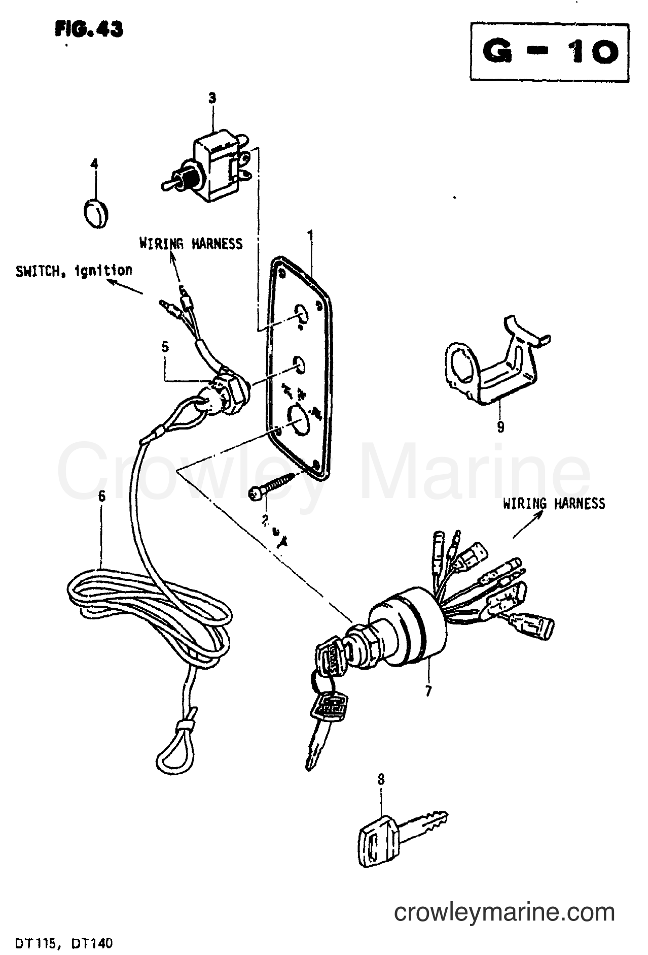 Suzuki Marine DT140 - IGNITION SWITCH