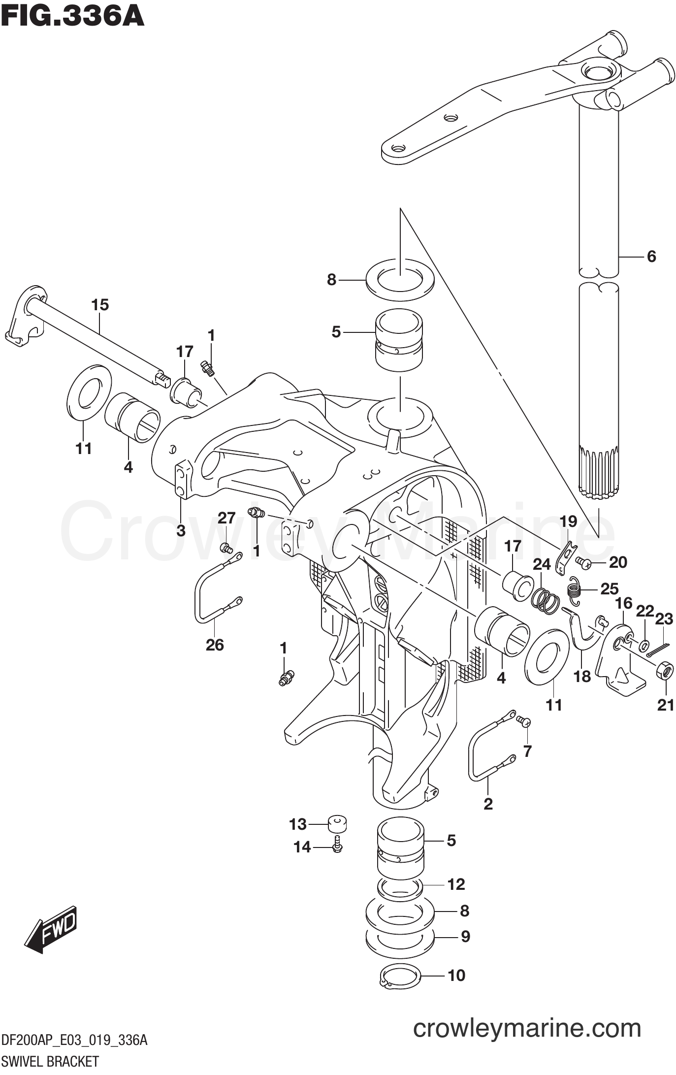 Suzuki Marine DF175AP 910001~ - SWIVEL BRACKET