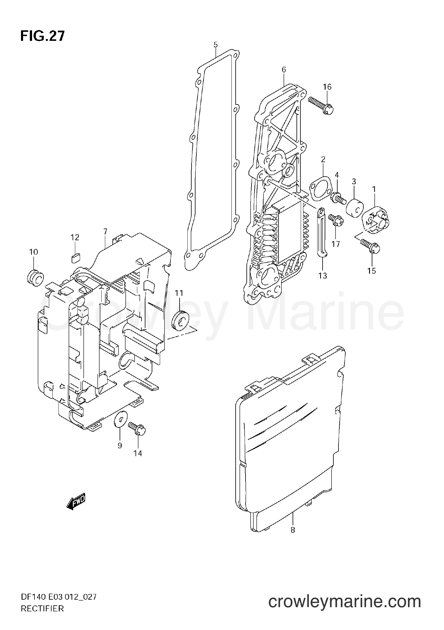 Suzuki Marine DF140Z 14002Z-210001~ - RECTIFIER