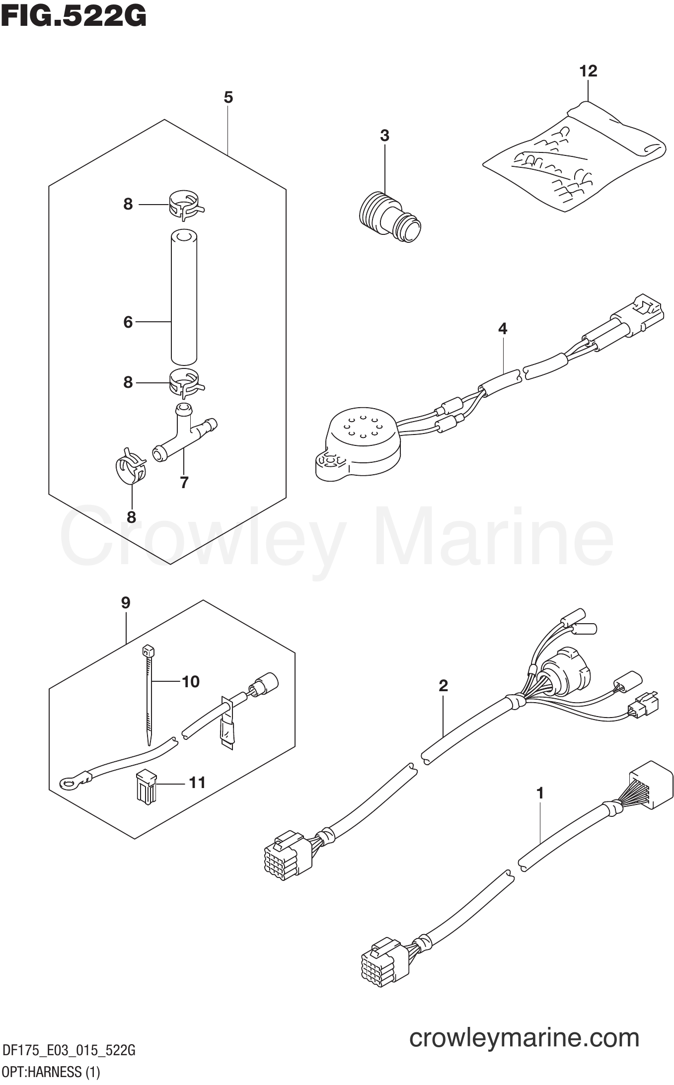 Suzuki Marine DF175ZG 51001~ - OPT:HARNESS (1) (DF175Z E03)