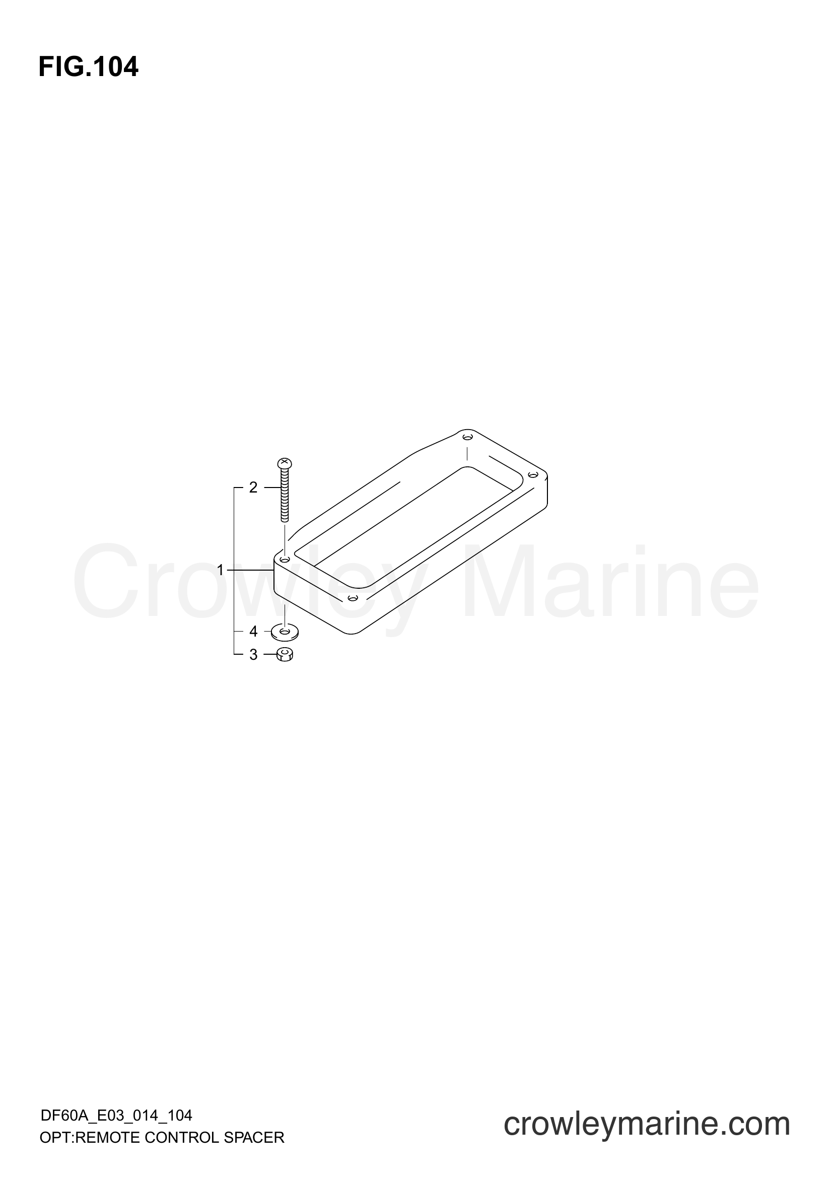 Suzuki Marine DF40A 410001~ - OPT:REMOTE CONTROL SPACER