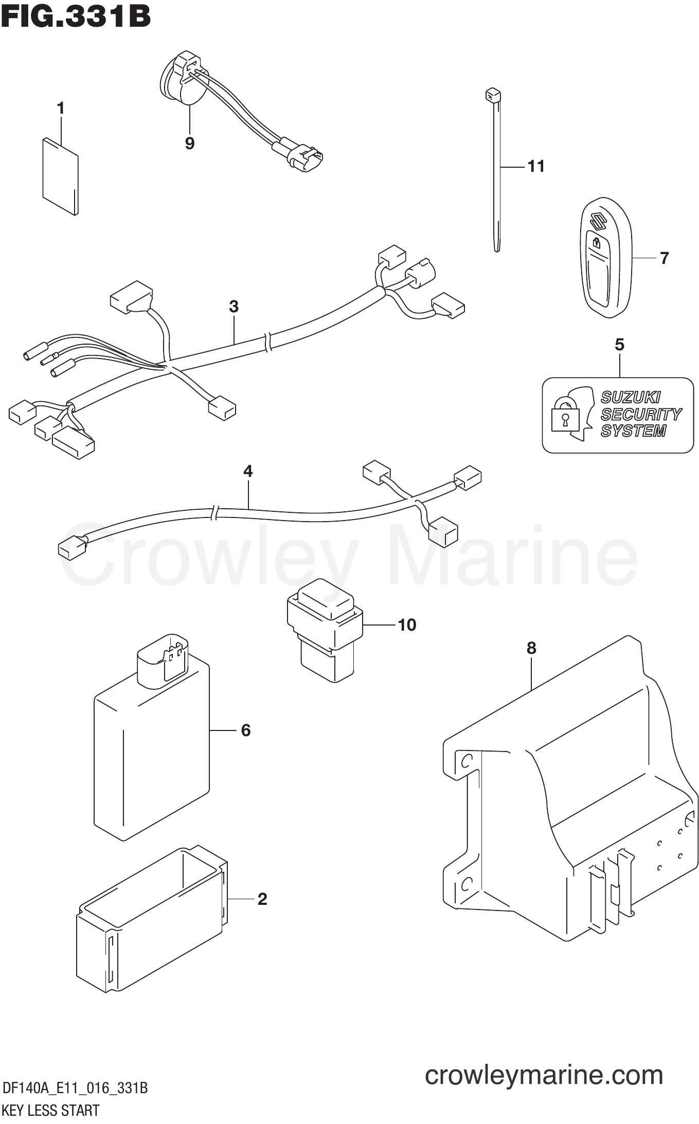 Suzuki Marine DF140AT 610001~ - KEY LESS START (DF115AT E11)