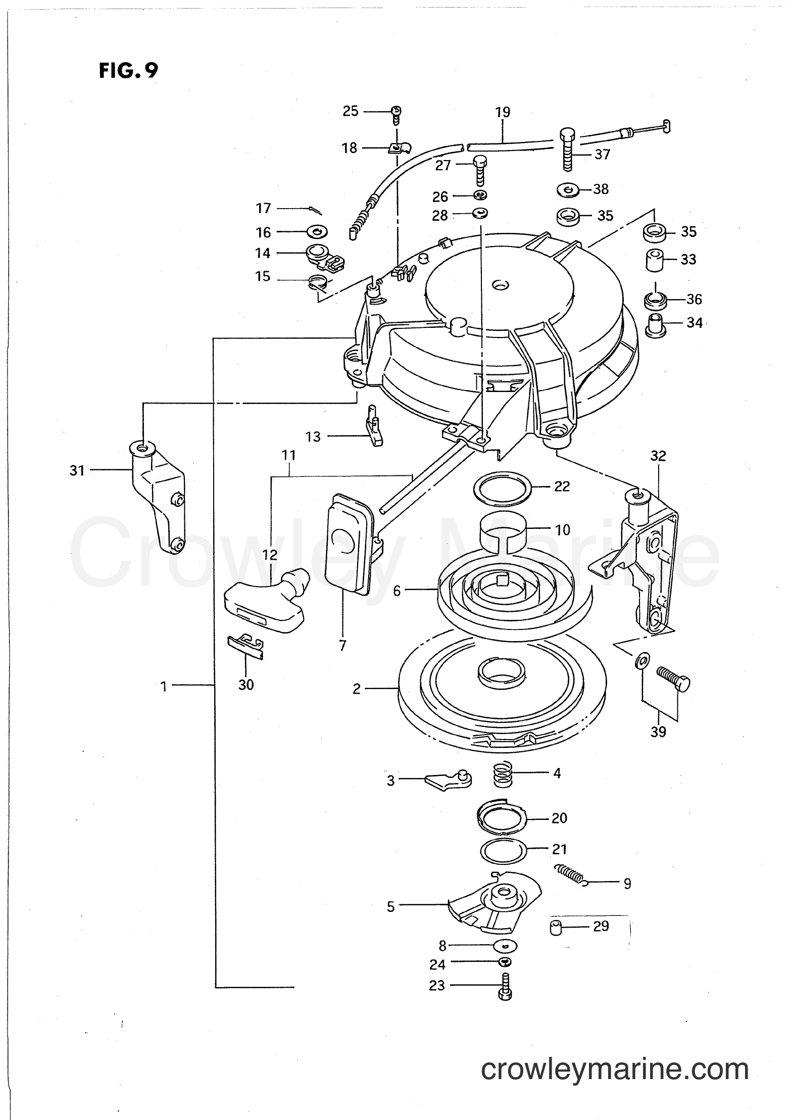 Suzuki Marine PU40 - RECOIL STARTER