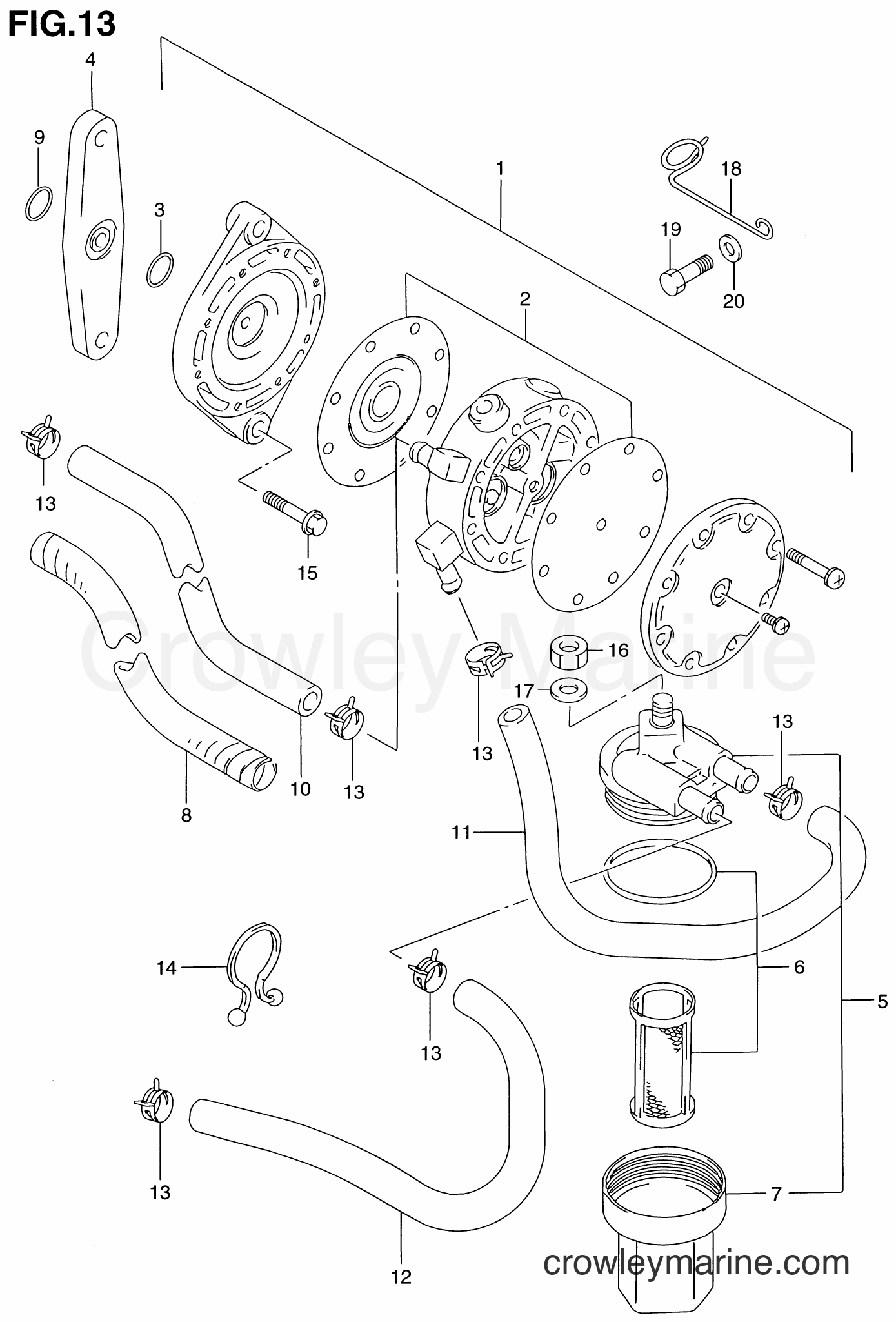 1986 Two-Stroke Outboard 115 - DT115 - FUEL PUMP (DT115S/140EFI)