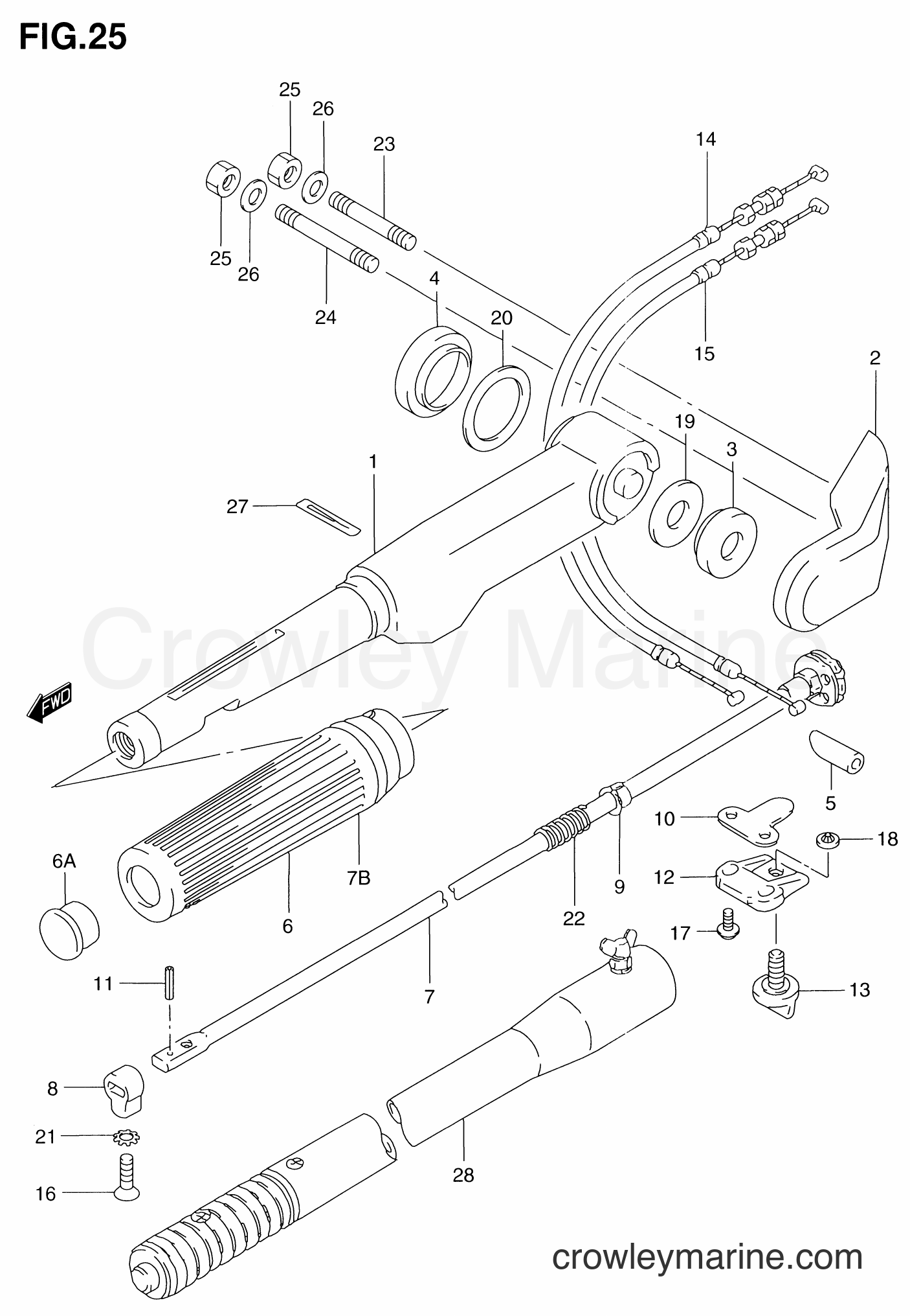Suzuki Marine DT6 - TILLER HANDLE (MODEL:93~02)