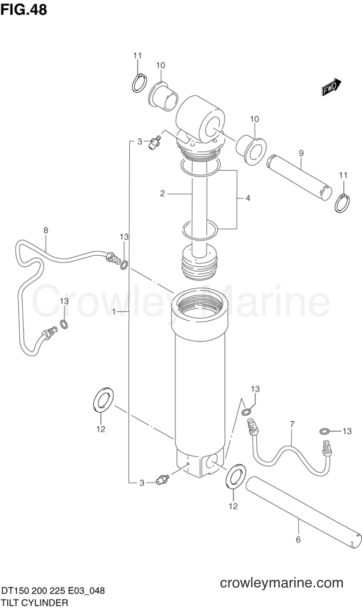 Suzuki Marine DT225 - TILT CYLINDER