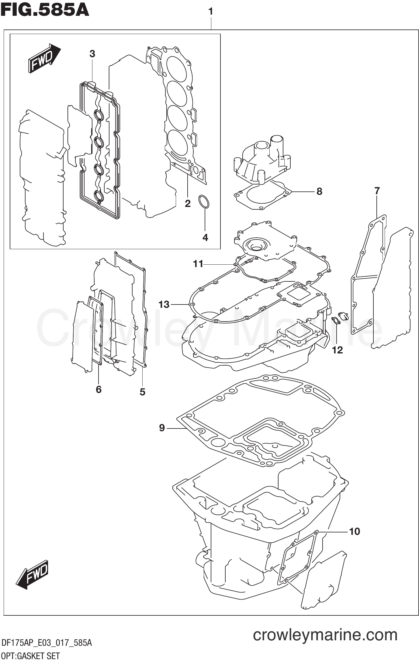 Suzuki Marine DF150AP 710001~ - OPT:GASKET SET