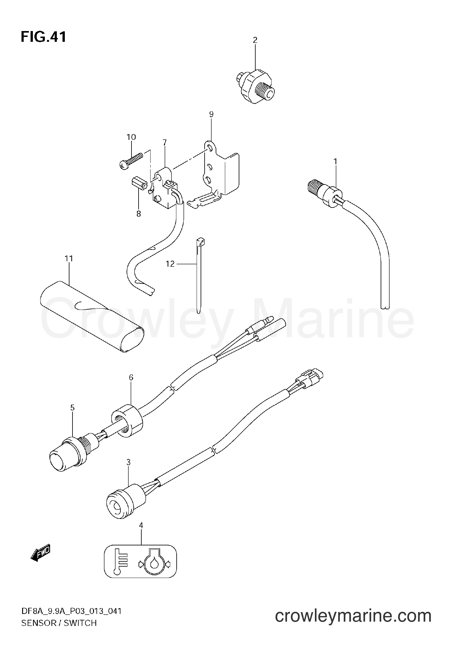 Suzuki Marine DF99A 310001~ - SENSOR / SWITCH (DF8A E03)