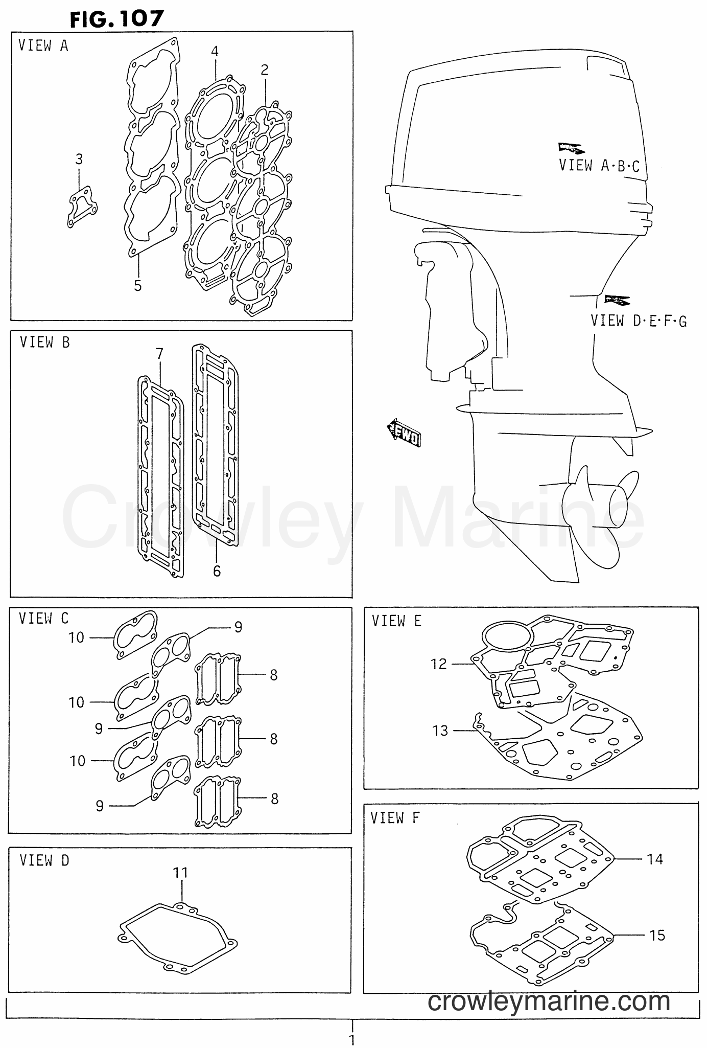 Suzuki Marine DT150G - OPTIONAL : GASKET SET