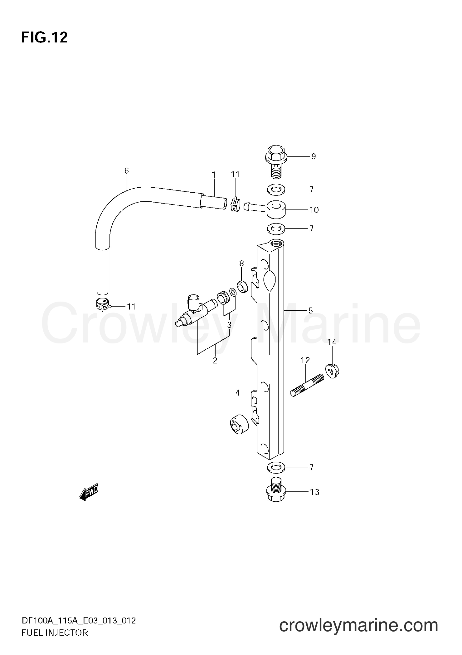 Suzuki Marine DF115A 310001~ - FUEL INJECTOR
