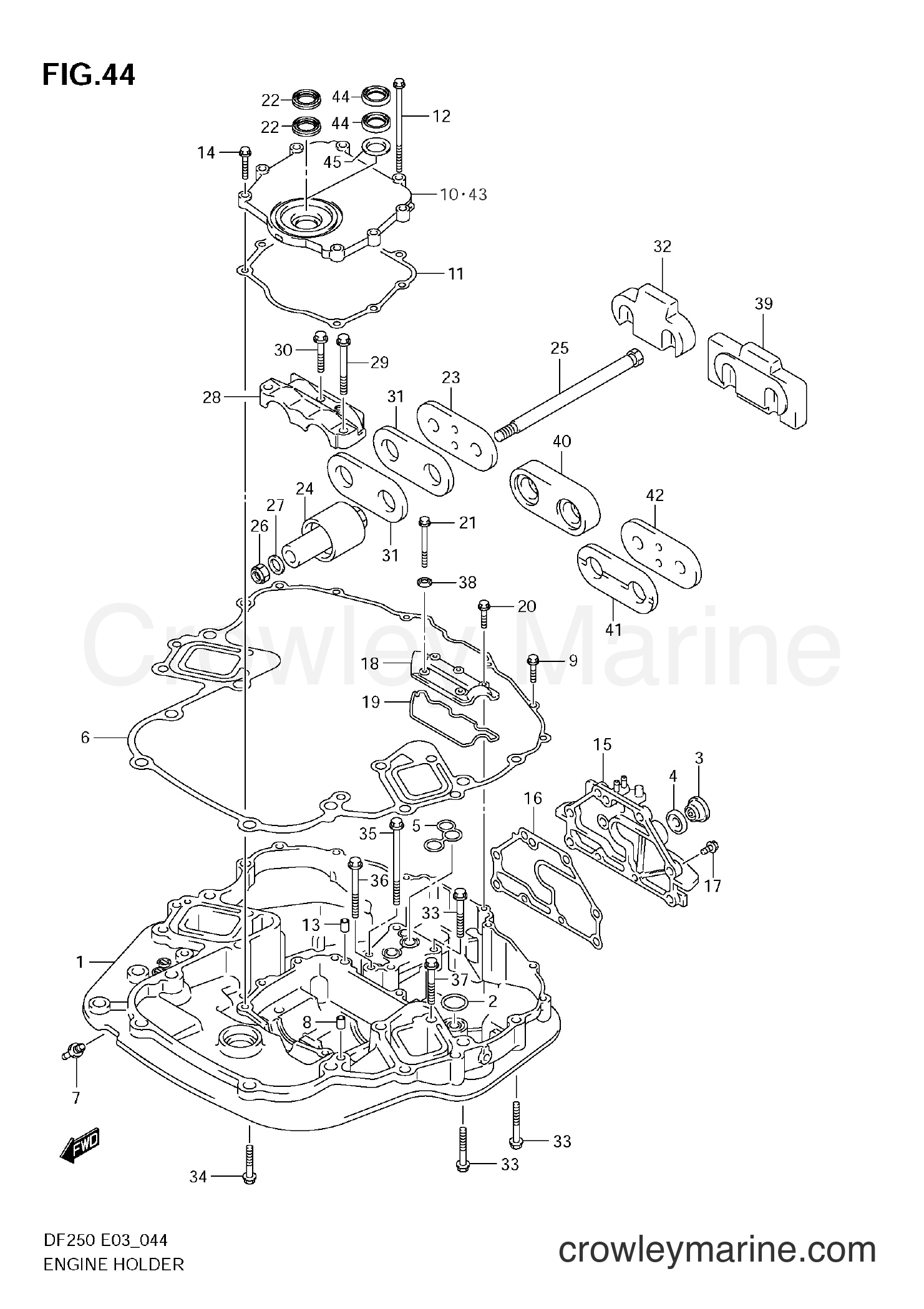 Suzuki Marine DF225 - ENGINE HOLDER